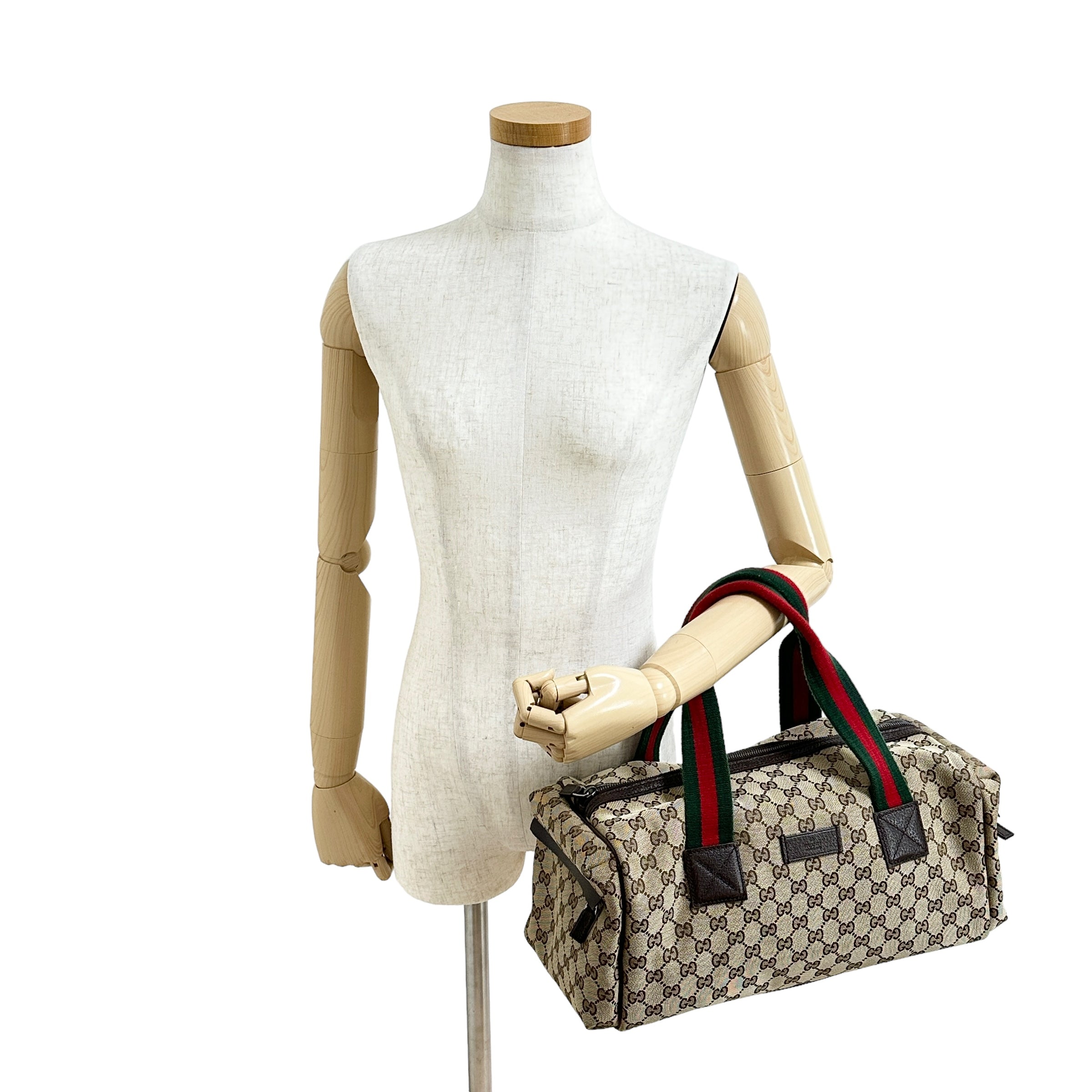 GUCCI グッチ GGキャンバス ボストンバッグ
