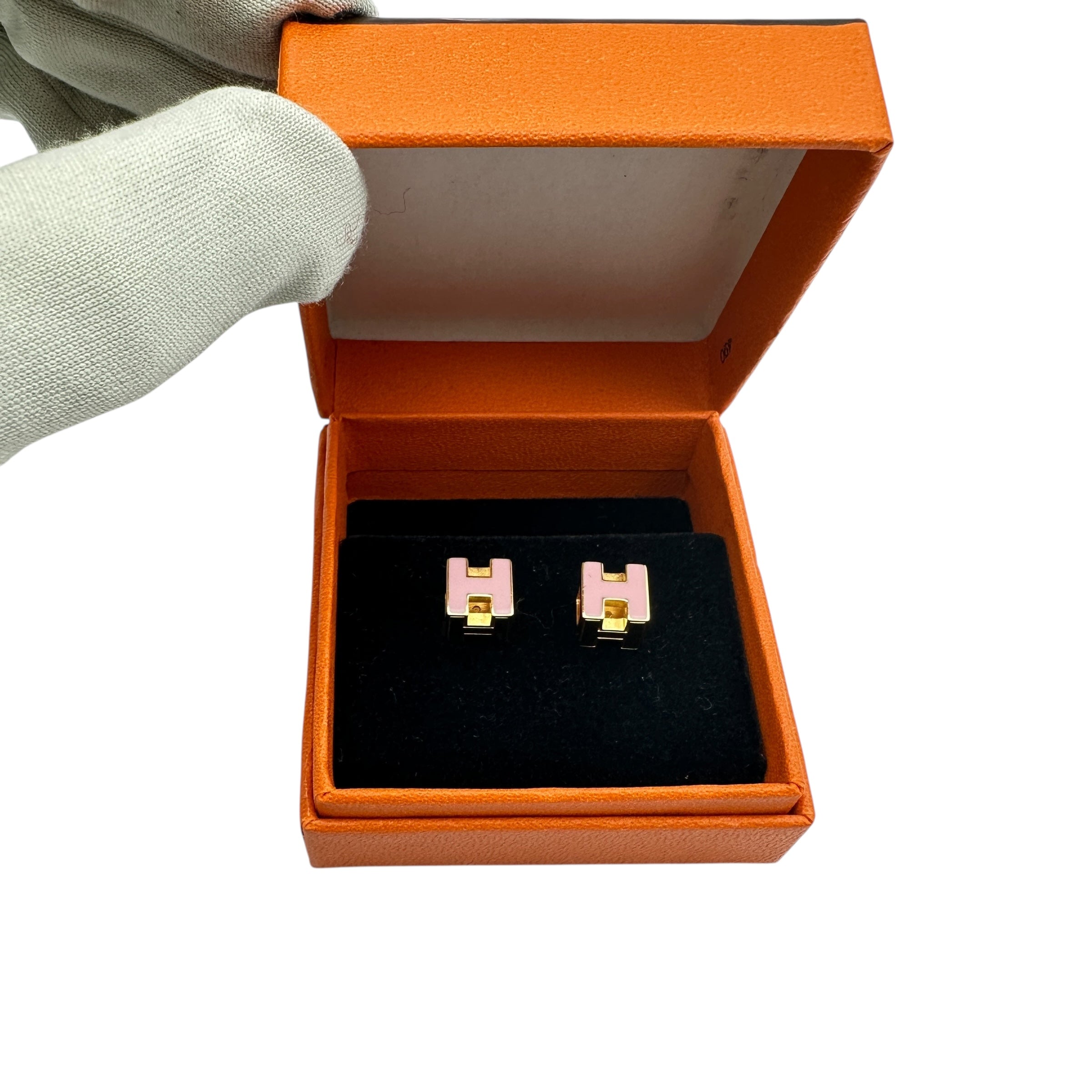 HERMES エルメス Hキューブ ピアス
