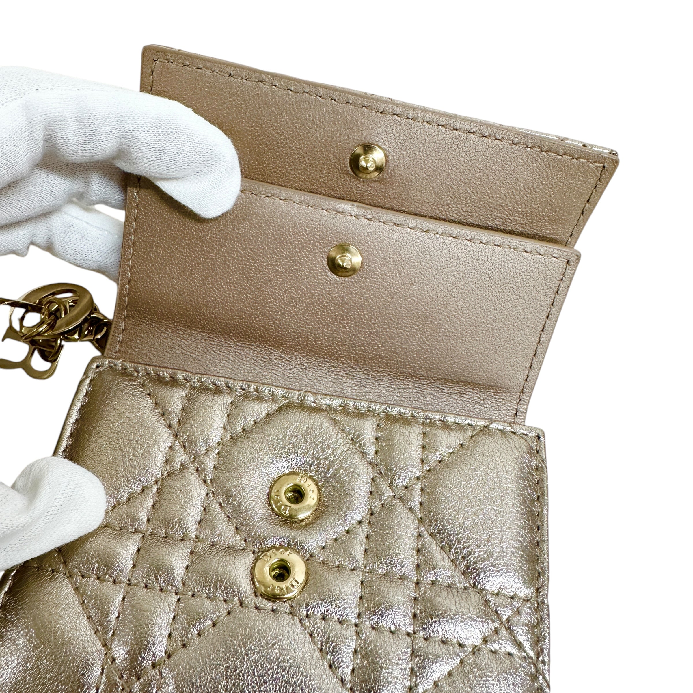 Christian Dior ディオール カナージュ シャイニー コンパクトウォレット