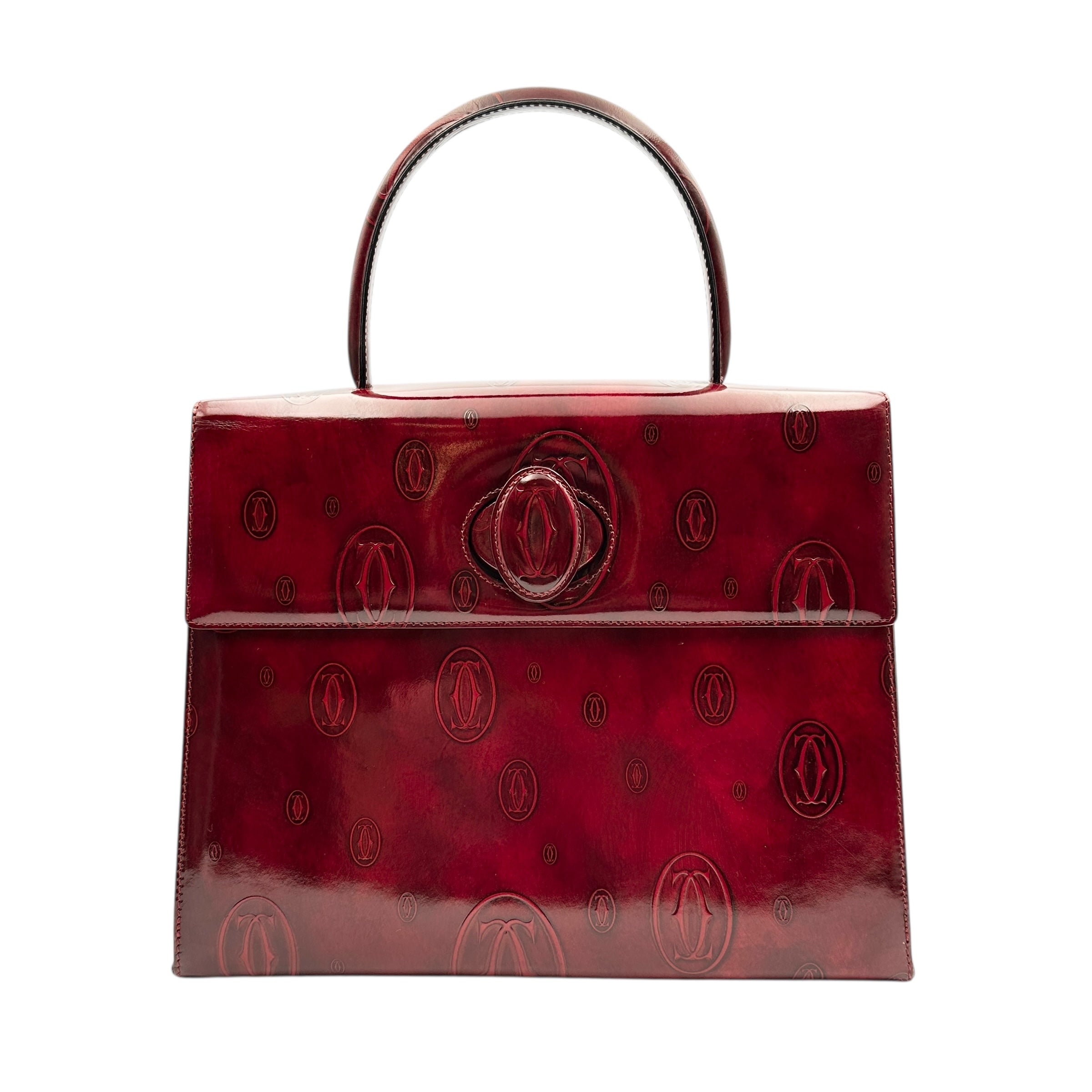 Cartier カルティエ ハッピーバースデー ハンドバッグ ボルドー