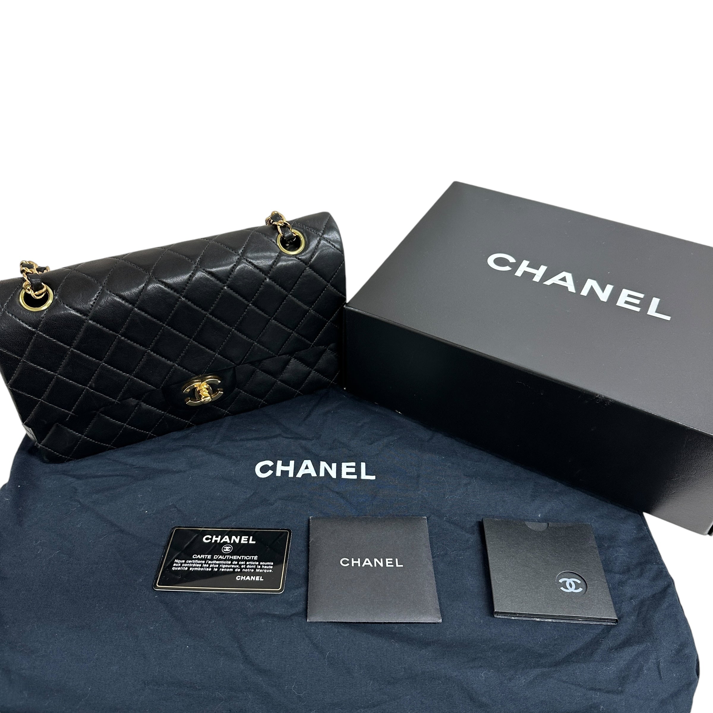 CHANEL シャネル マトラッセ 25 ダブルフラップ チェーンショルダーバッグ