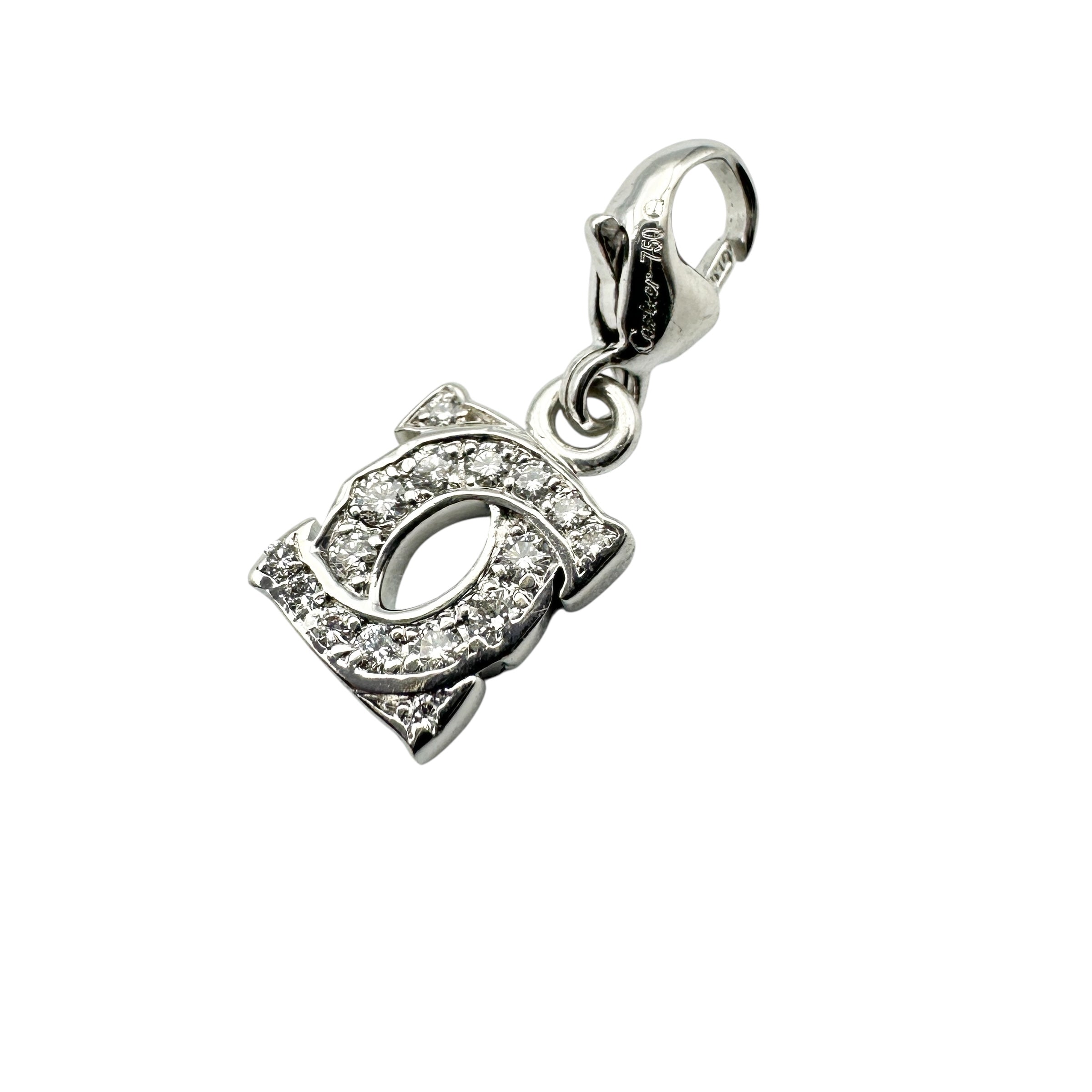 Cartier カルティエ 2Cチャーム ダイヤ K18WG