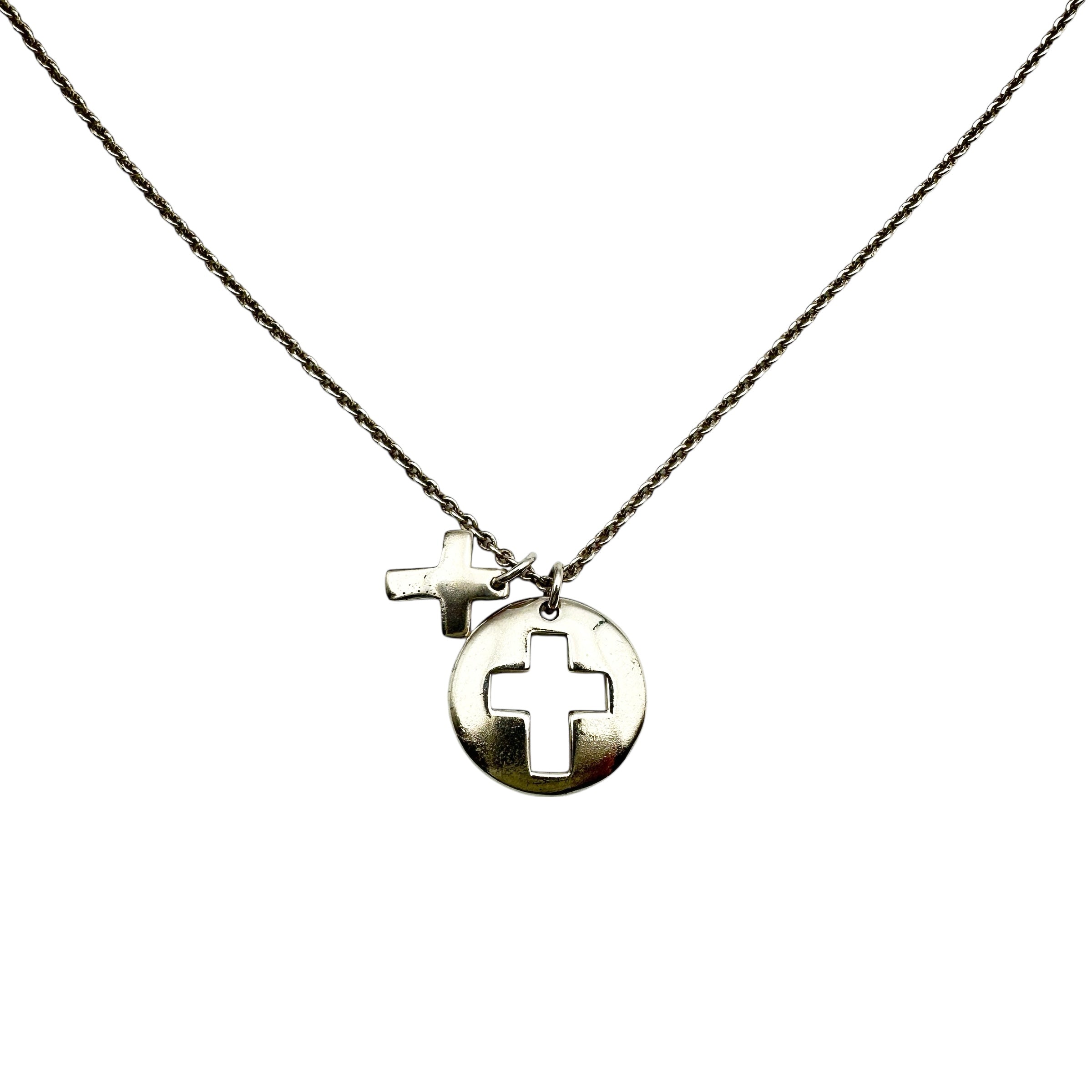 TIFFANY & Co. ティファニー カットアウト ダブルクロス ネックレス