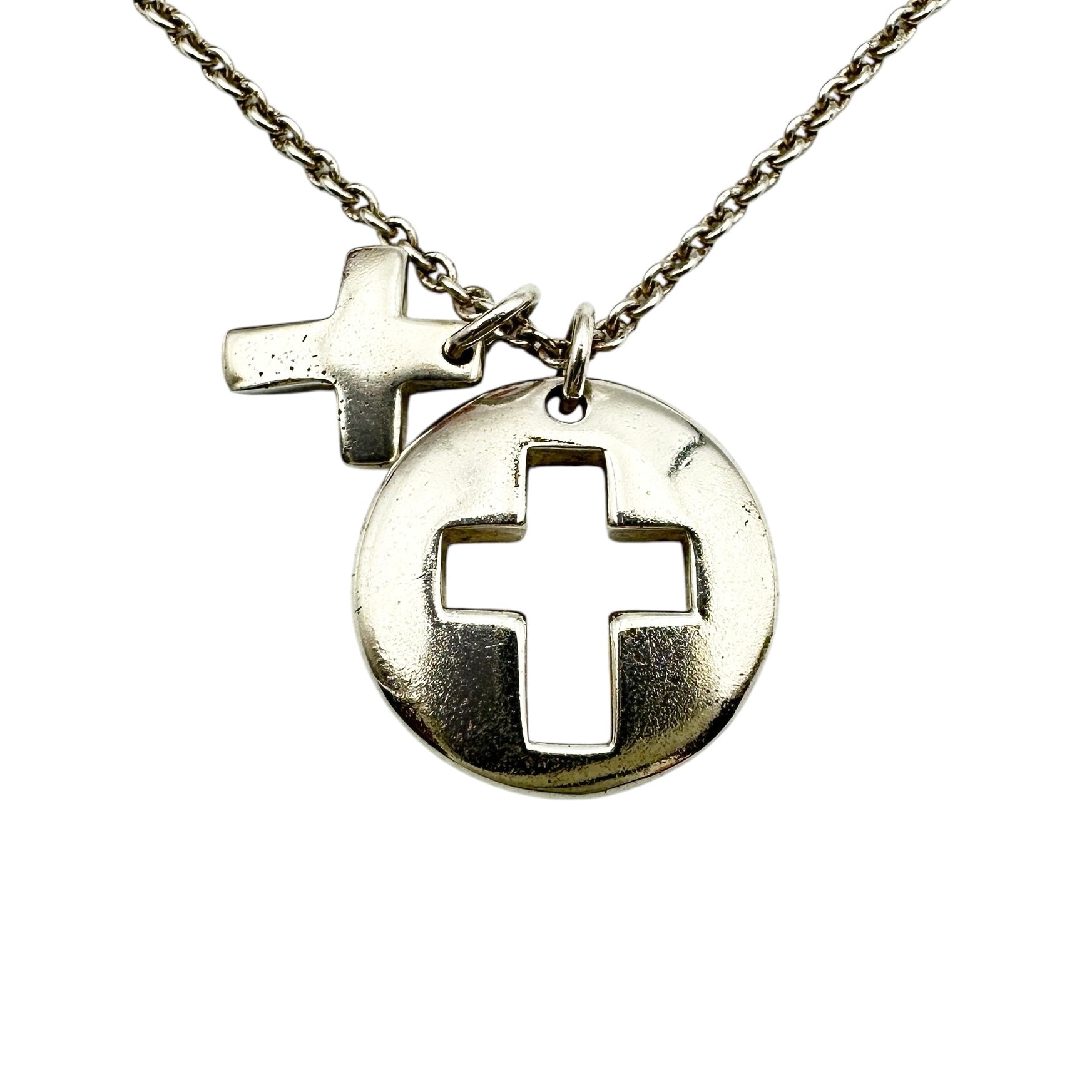 TIFFANY & Co. ティファニー カットアウト ダブルクロス ネックレス