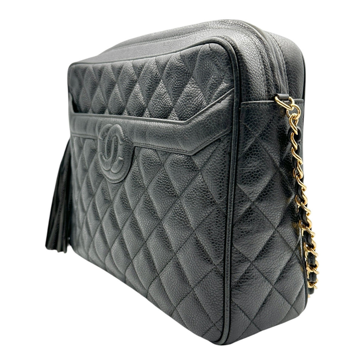 CHANEL シャネル マトラッセ フリンジ付 チェーンショルダーバッグ