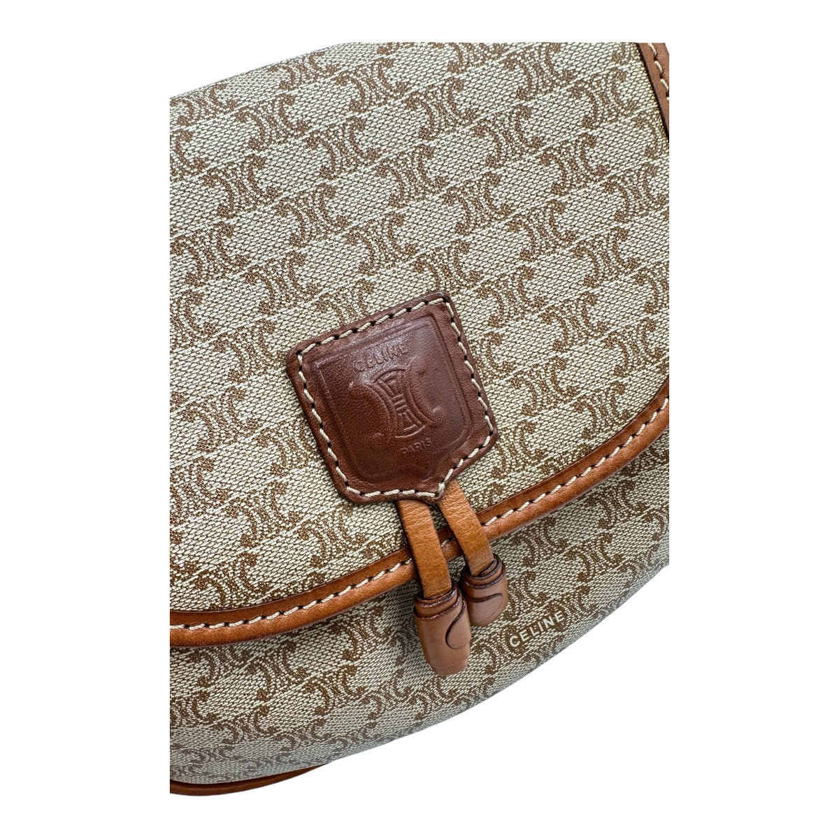 CELINE セリーヌ マカダム ショルダーバッグ ベージュ