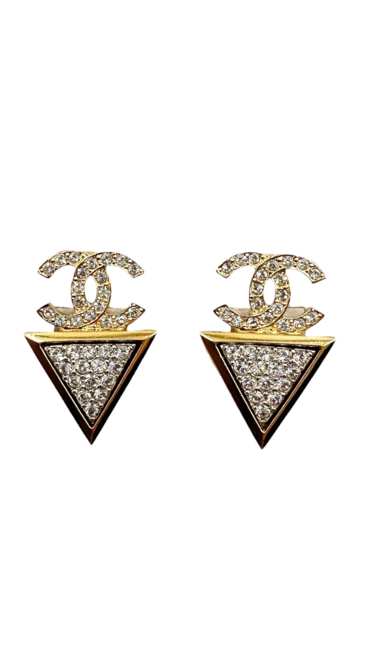 CHANEL シャネル C24S ココマーク ラインストーン ピアス