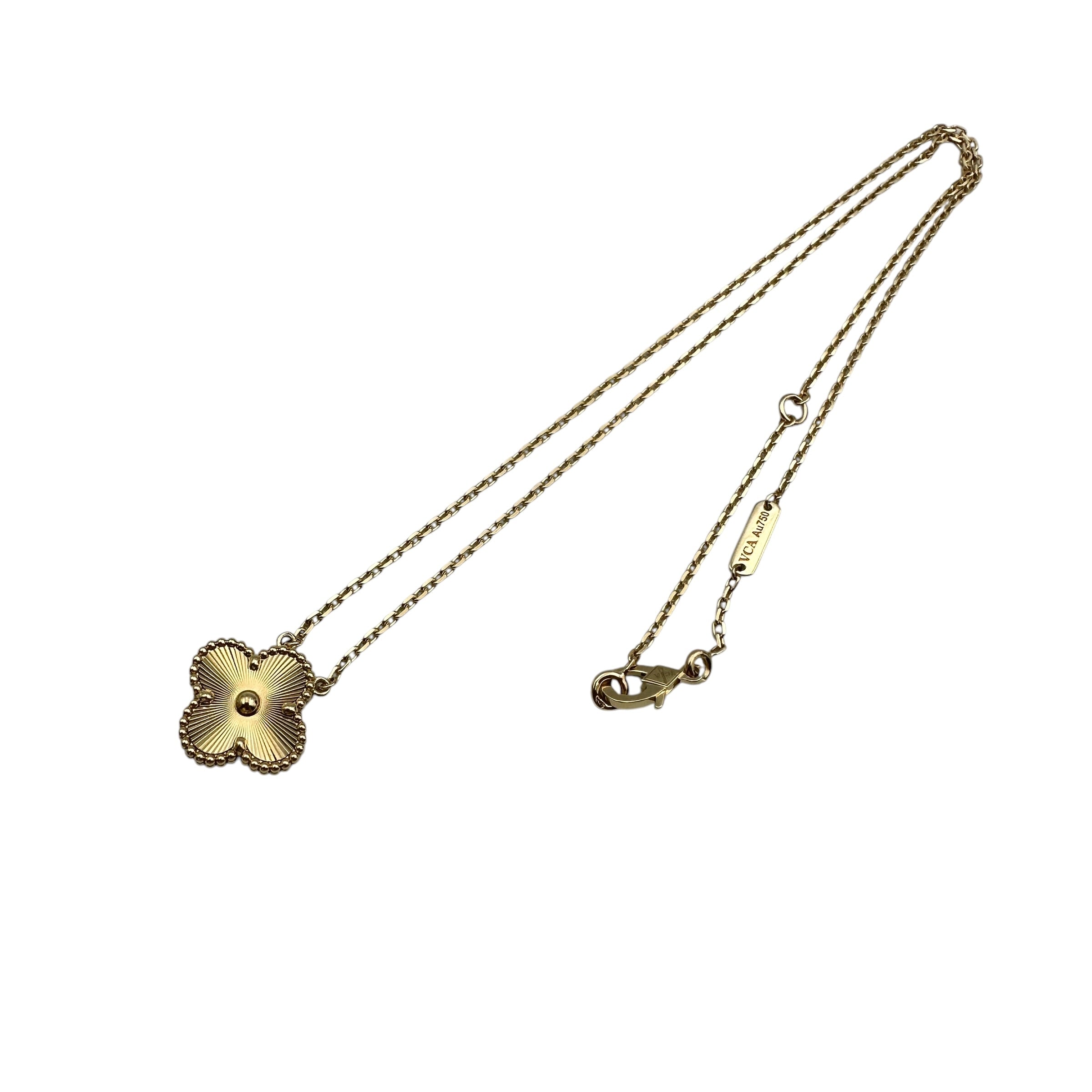 VanCleef & Arpels ヴァンクリーフ&アーペル ヴィンテージアルハンブラ ギヨシェ ネックレス