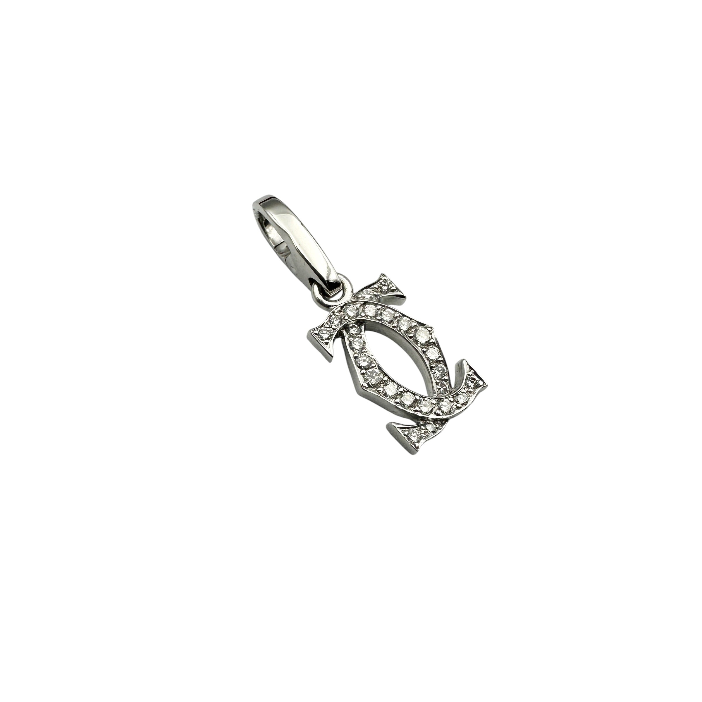 Cartier カルティエ 2Cチャーム ダイヤ K18WG