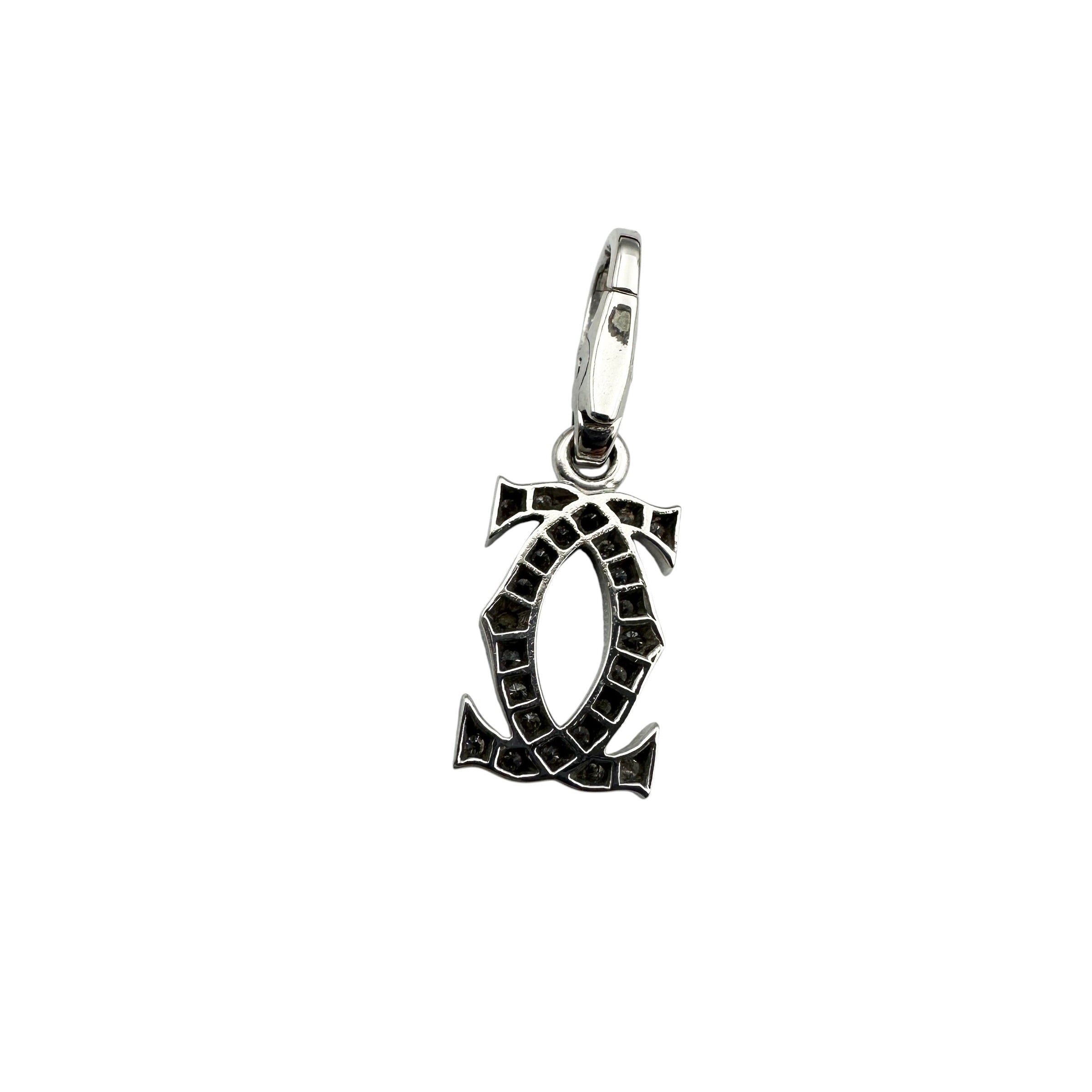 Cartier カルティエ 2Cチャーム ダイヤ K18WG