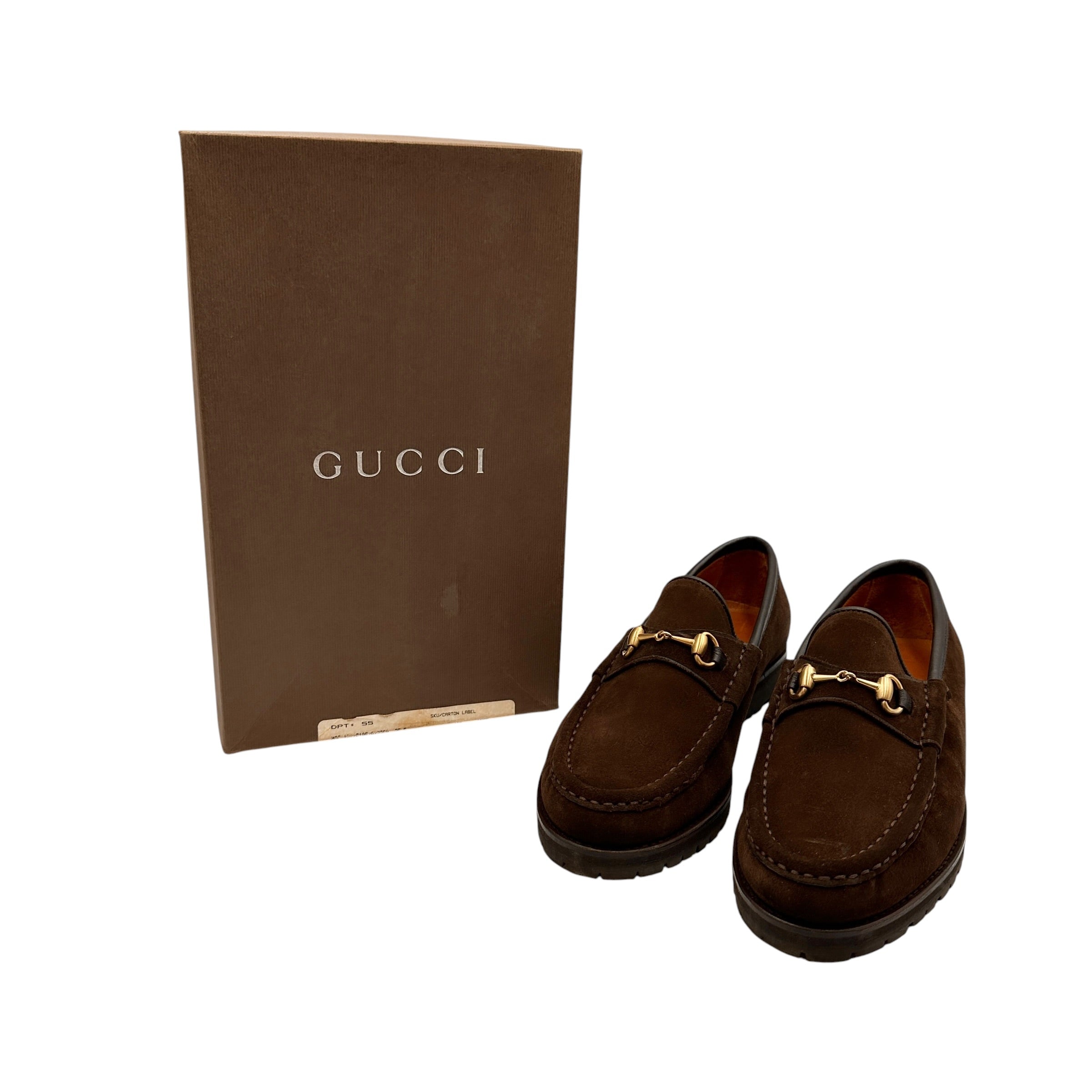 GUCCI グッチ ホースビットローファー スエード ブラウン