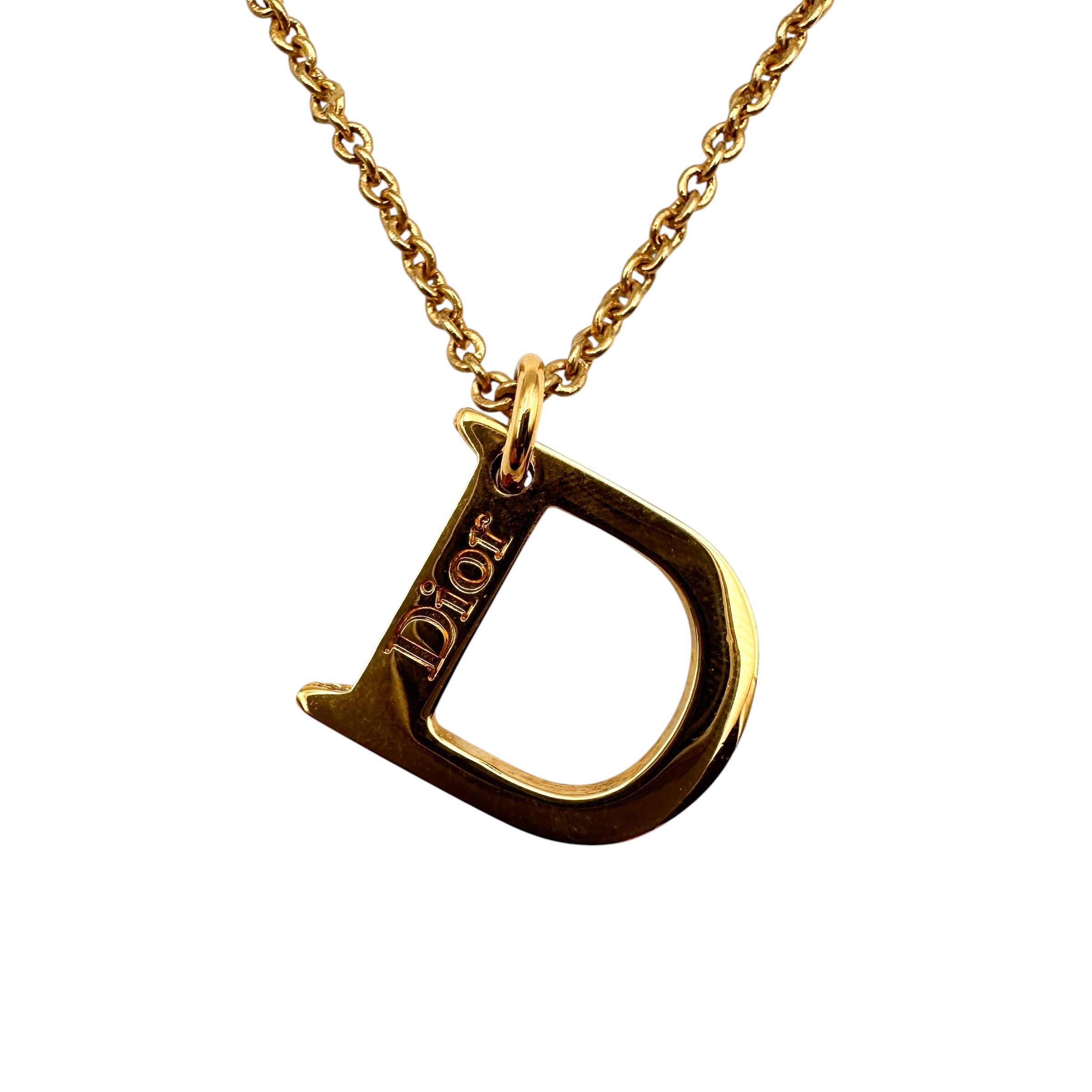 ディオール Dロゴ ダブルチェーン ネックレス ジュエリー レディース Christian Dior ディオール Dロゴ ネックレス