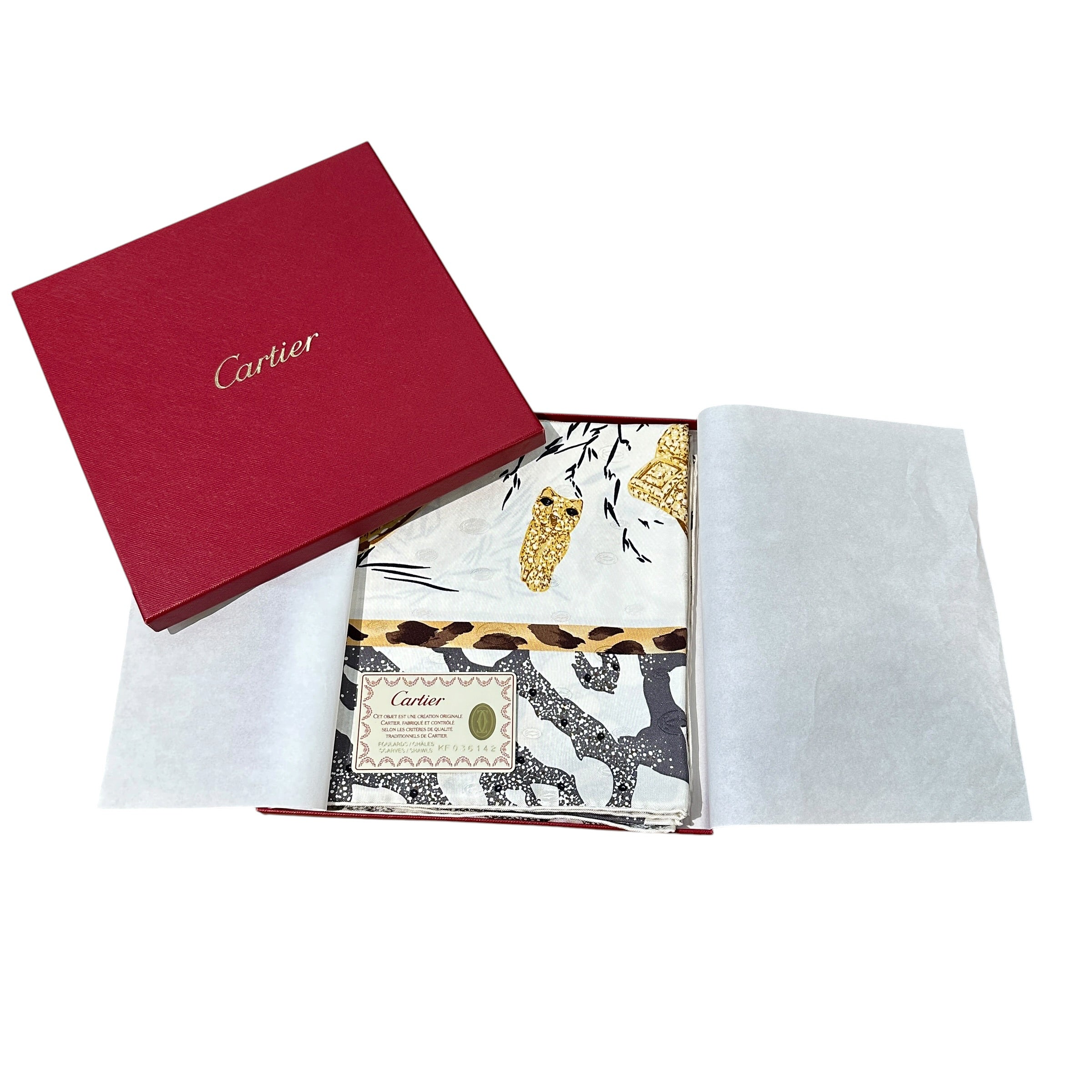 Cartier カルティエ パンサー シルク スカーフ