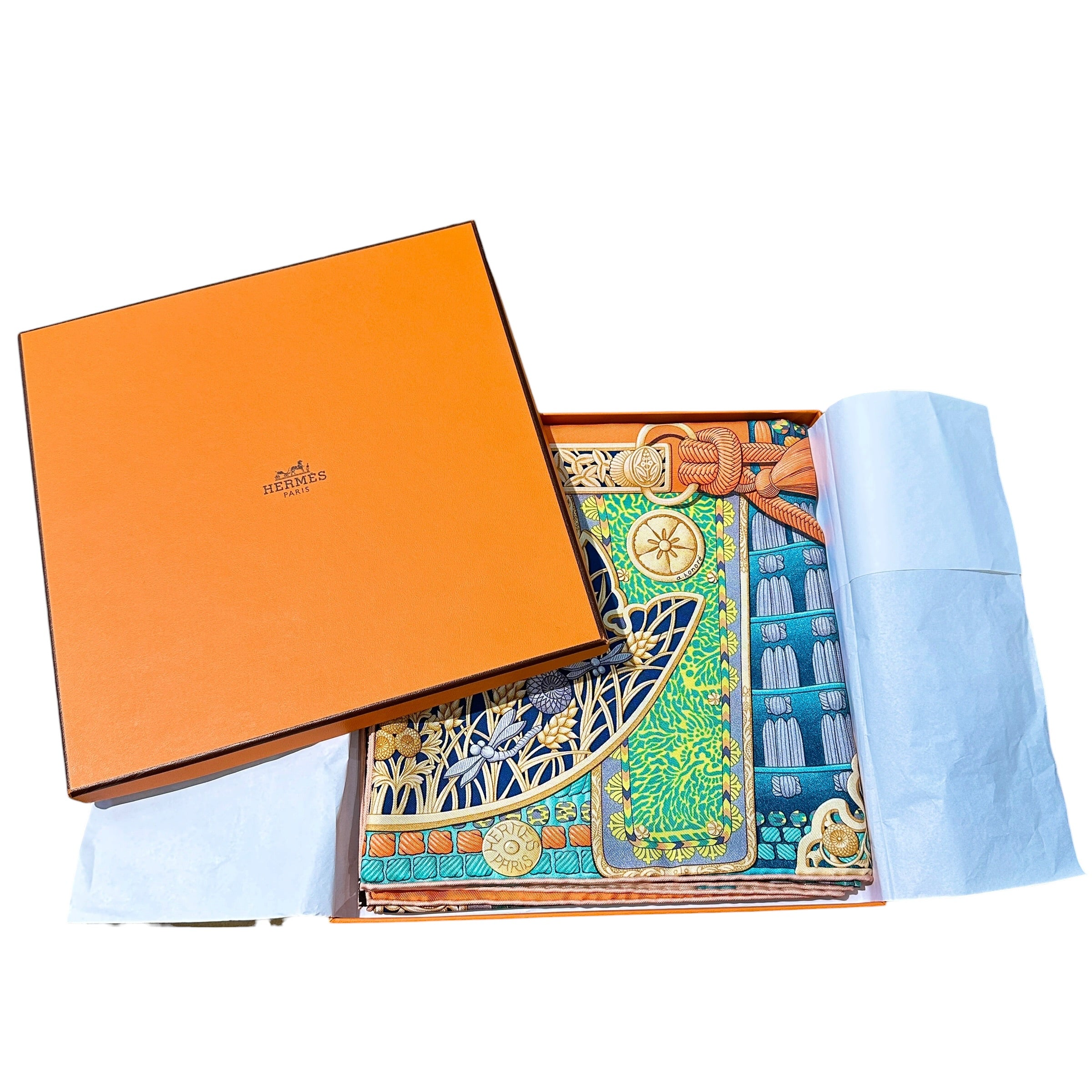 HERMES エルメス カレ90 侍の鎧兜 スカーフ