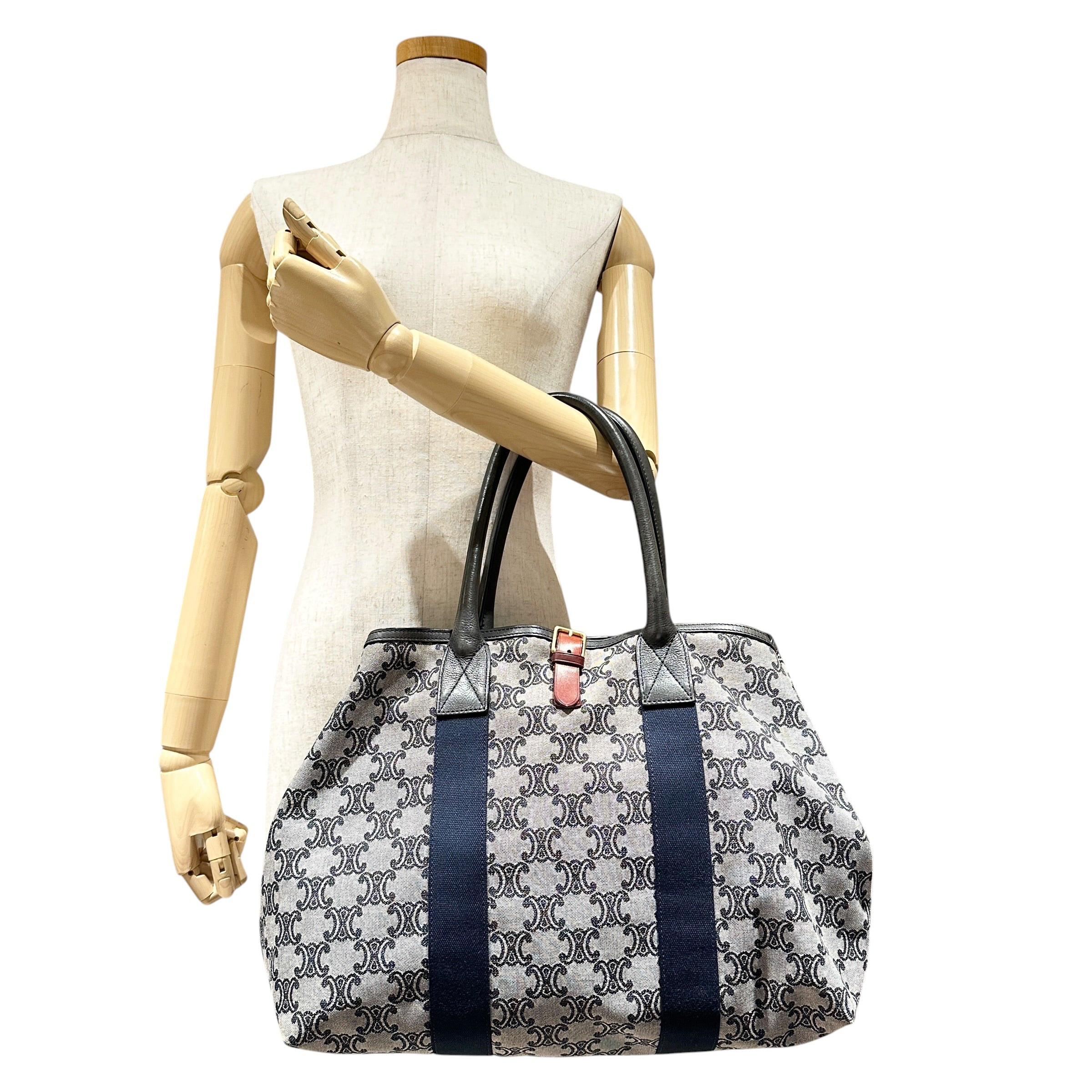 CELINE セリーヌ マカダム キャンバス トートバッグ