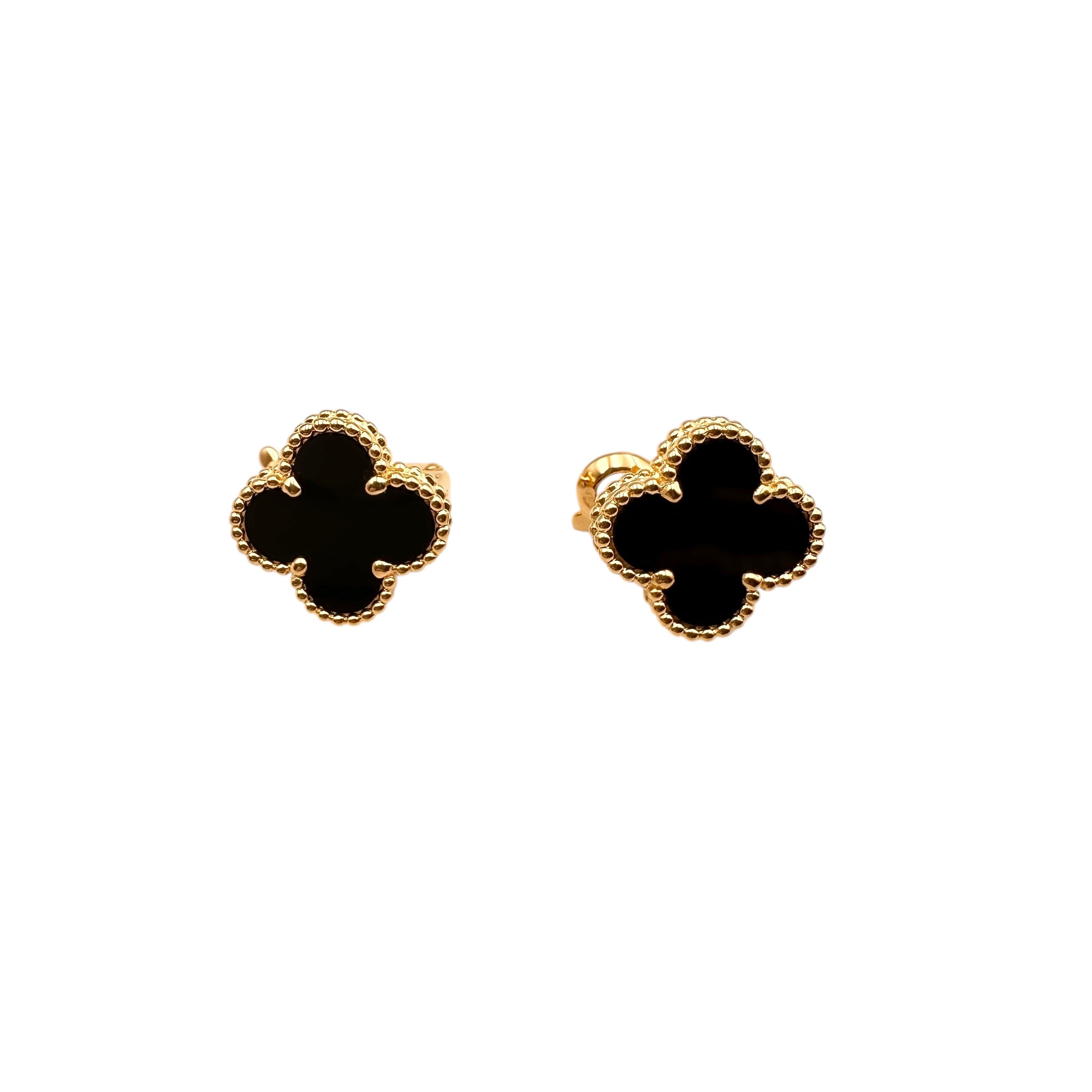 VanCleef & Arpels ヴァンクリーフ&アーペル ヴィンテージアルハンブラ オニキス ピアス