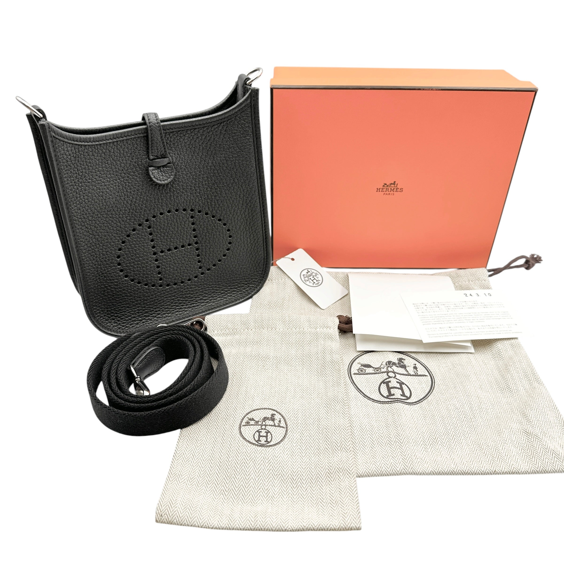 HERMES エルメス エヴリンTPM トリヨン ショルダーバッグ ブラック