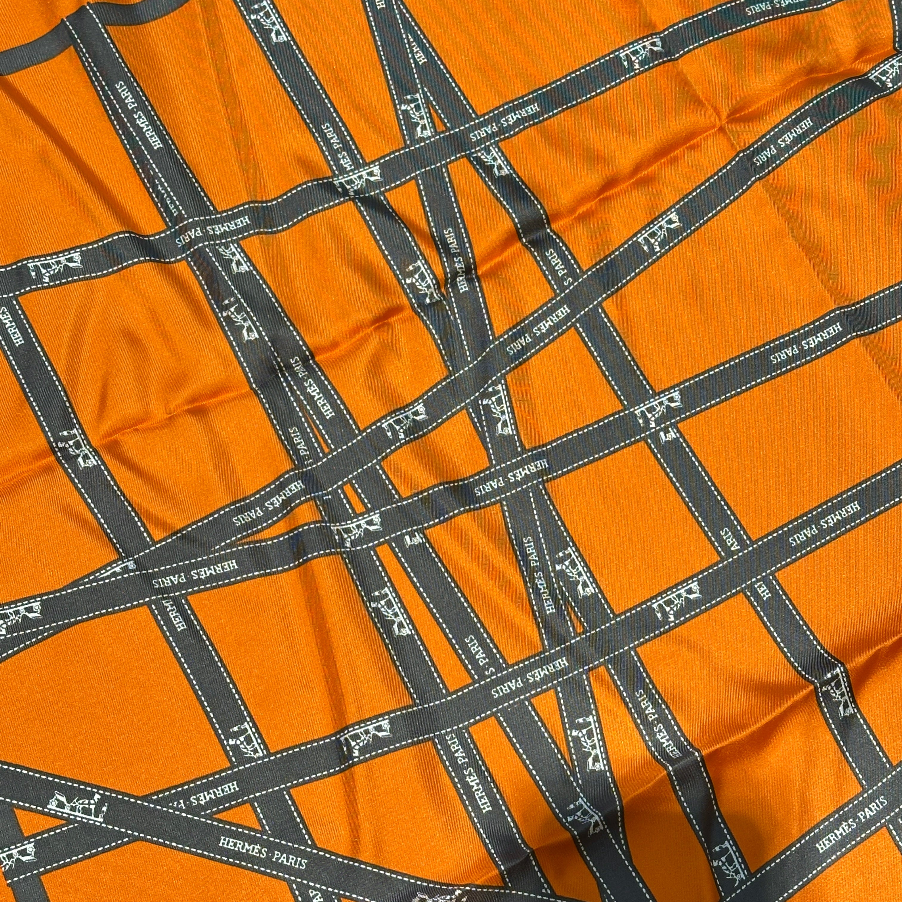 HERMES エルメス カレ90 ボルデュックリボン