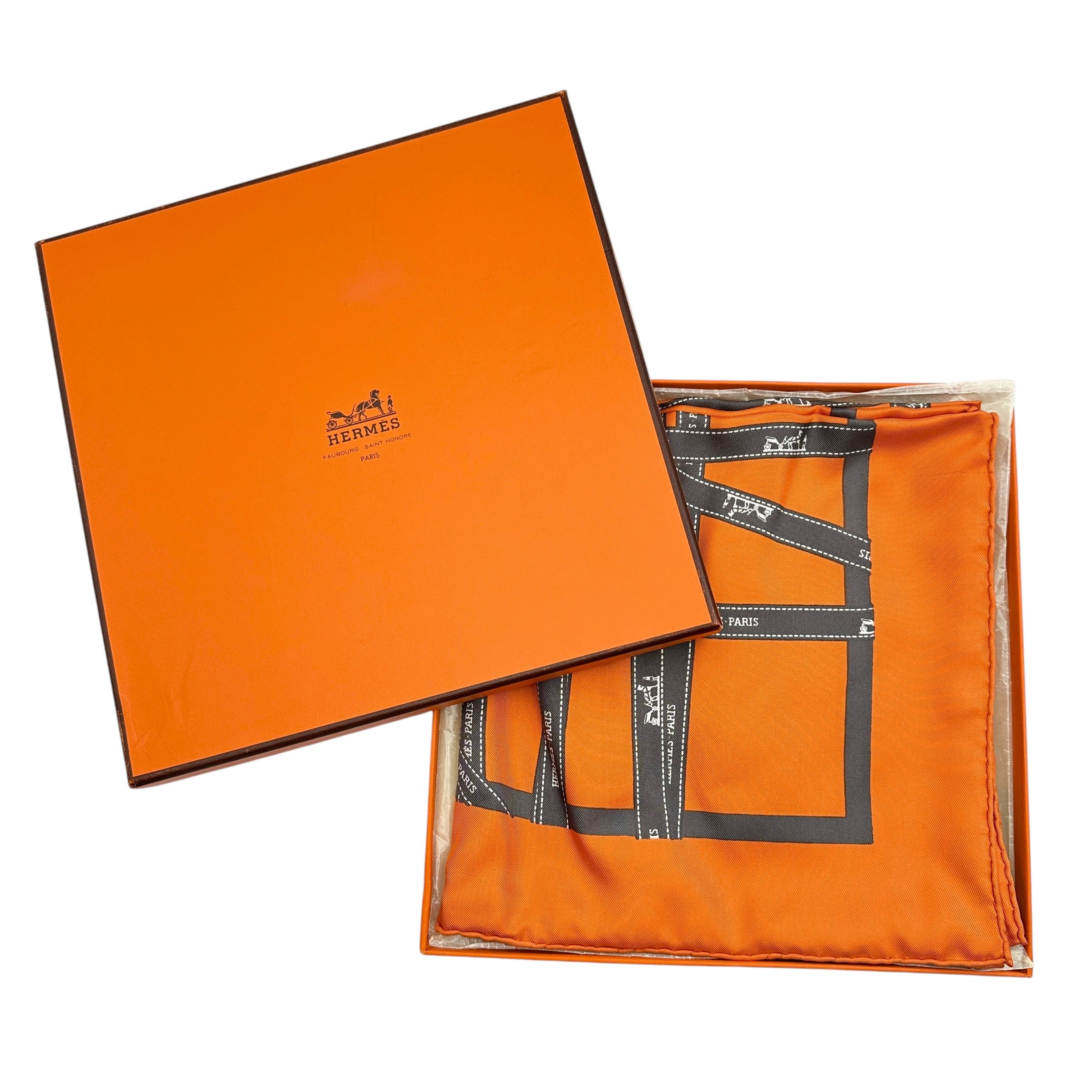 HERMES エルメス カレ90 ボルデュックリボン