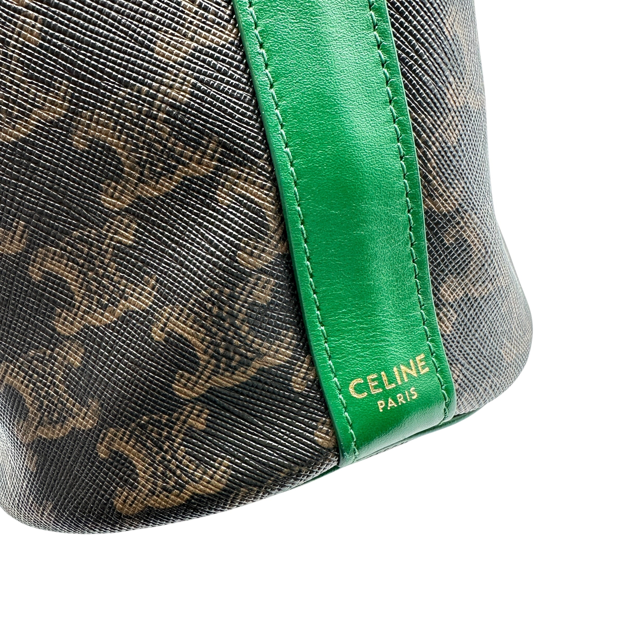 CELINE セリーヌ マカダム 巾着ショルダーバッグ