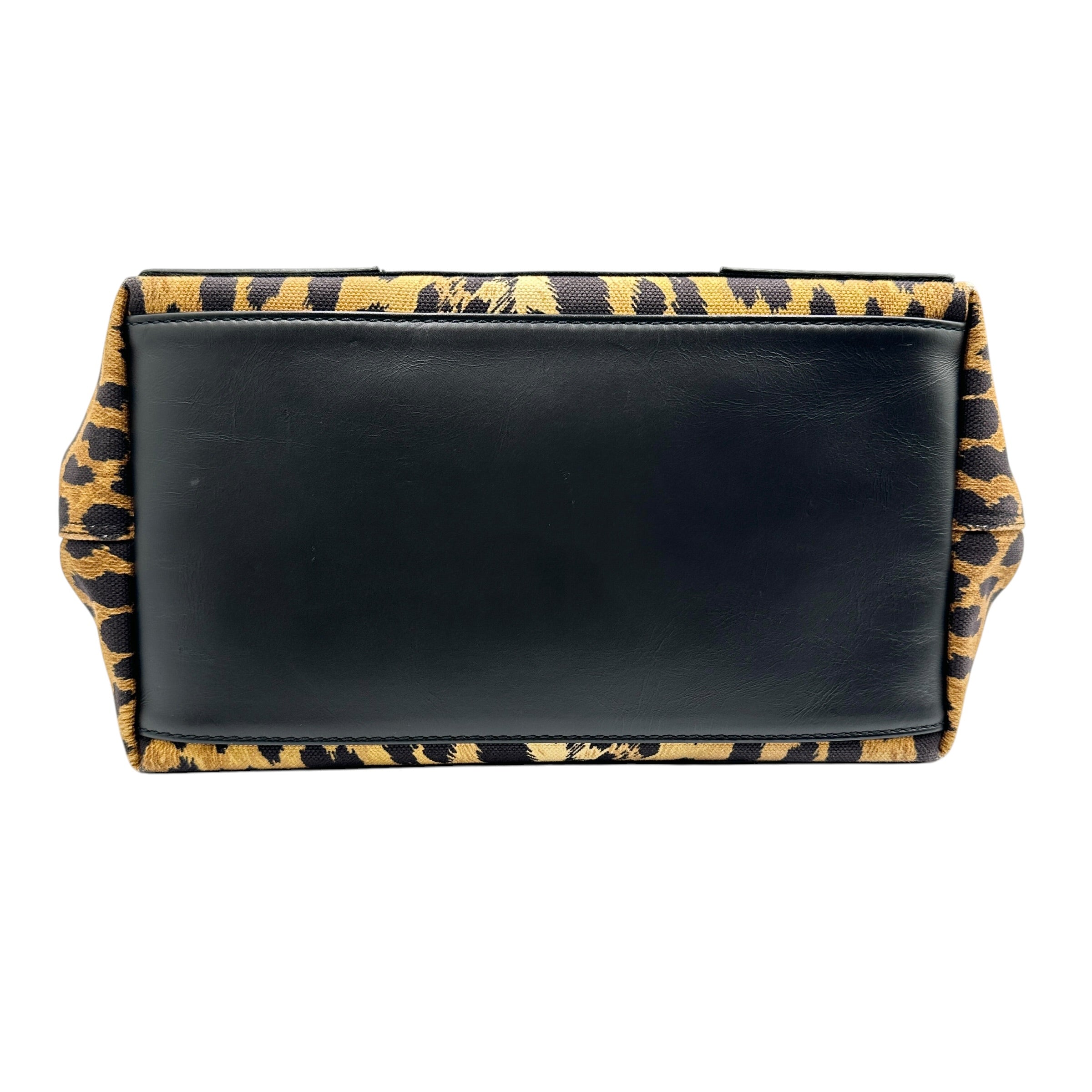 BALENCIAGA バレンシアガ ネイビーカバス トートバッグ レオパード