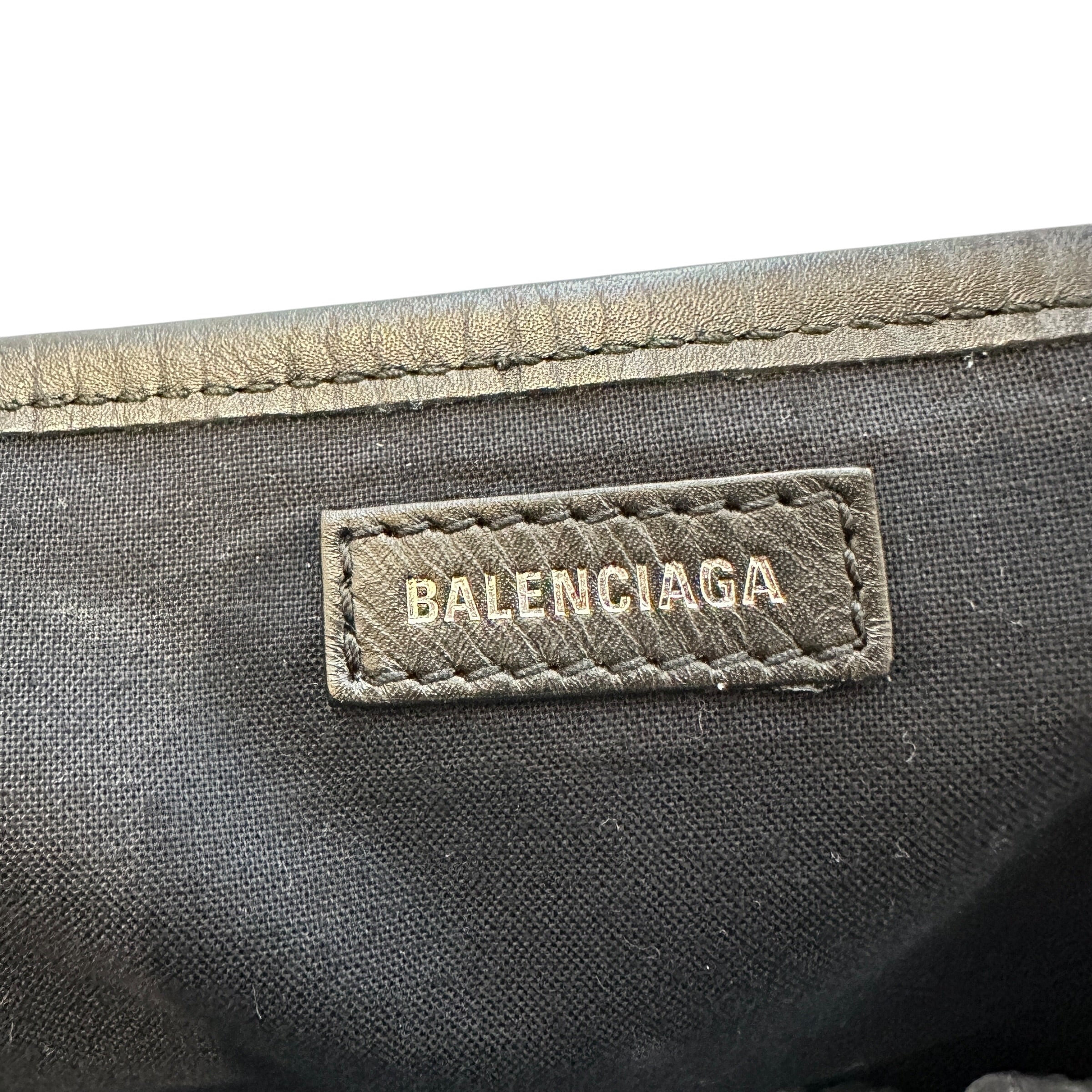BALENCIAGA バレンシアガ ネイビーカバス トートバッグ レオパード
