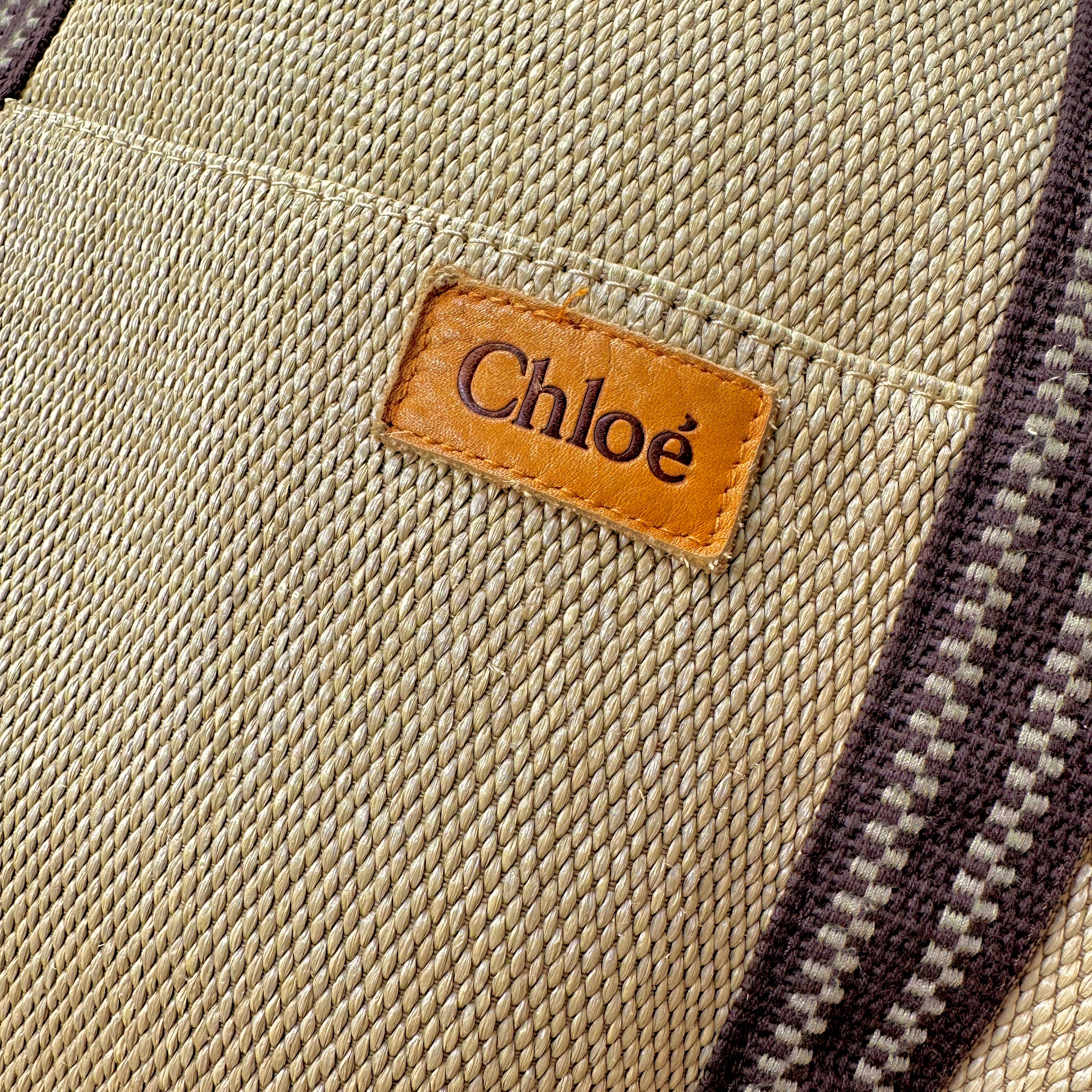 Chloe クロエ ビーチライン 麻 トートバッグ