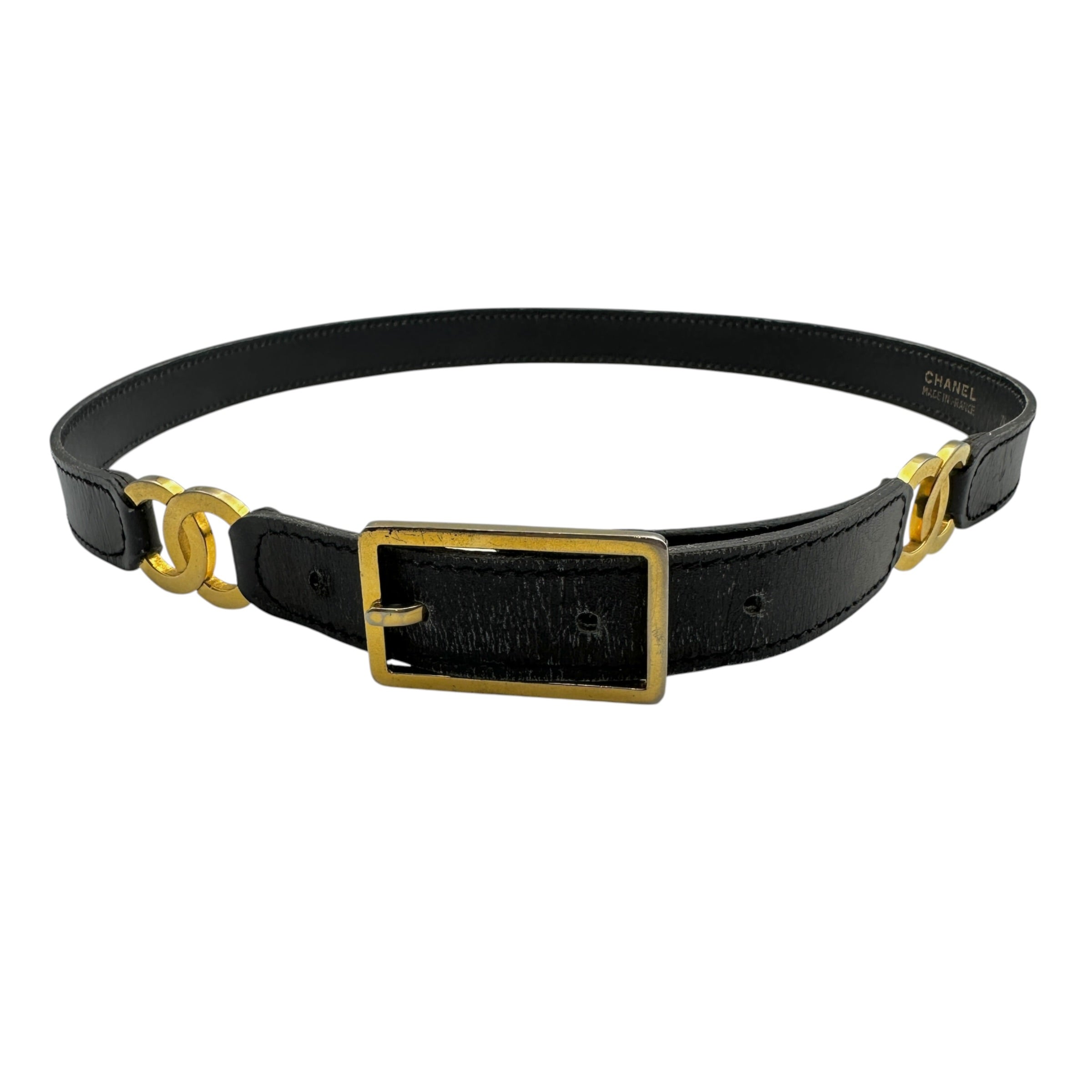 CHANEL シャネル ココマーク レザーベルト #70