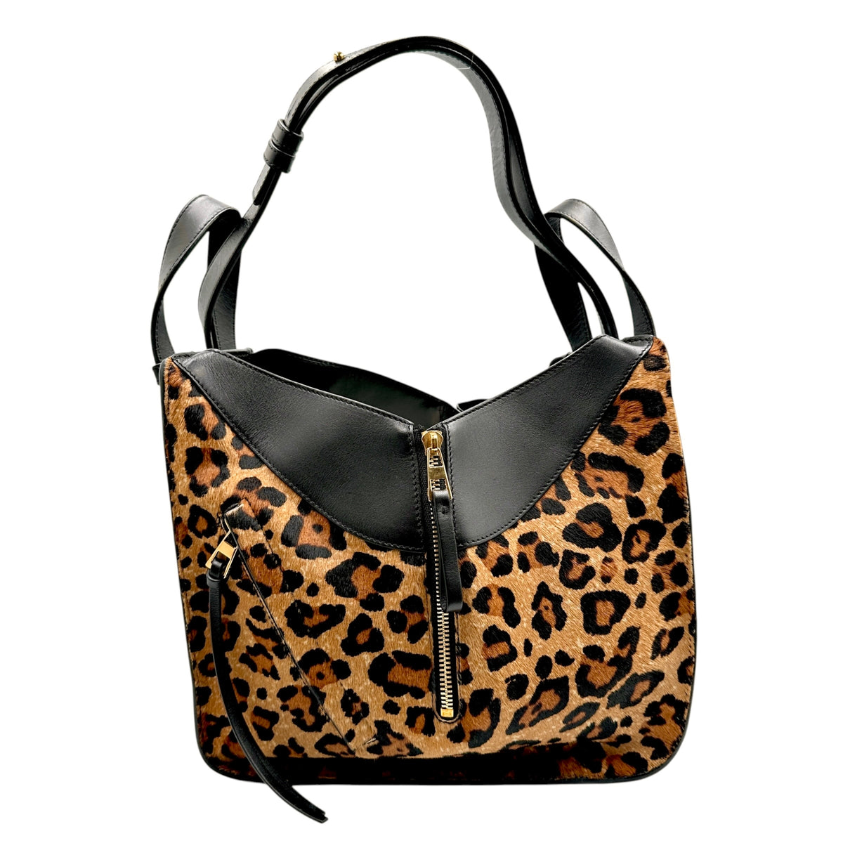 LOEWE ロエベ ハンモック ショルダーバッグ レオパード ハラコ