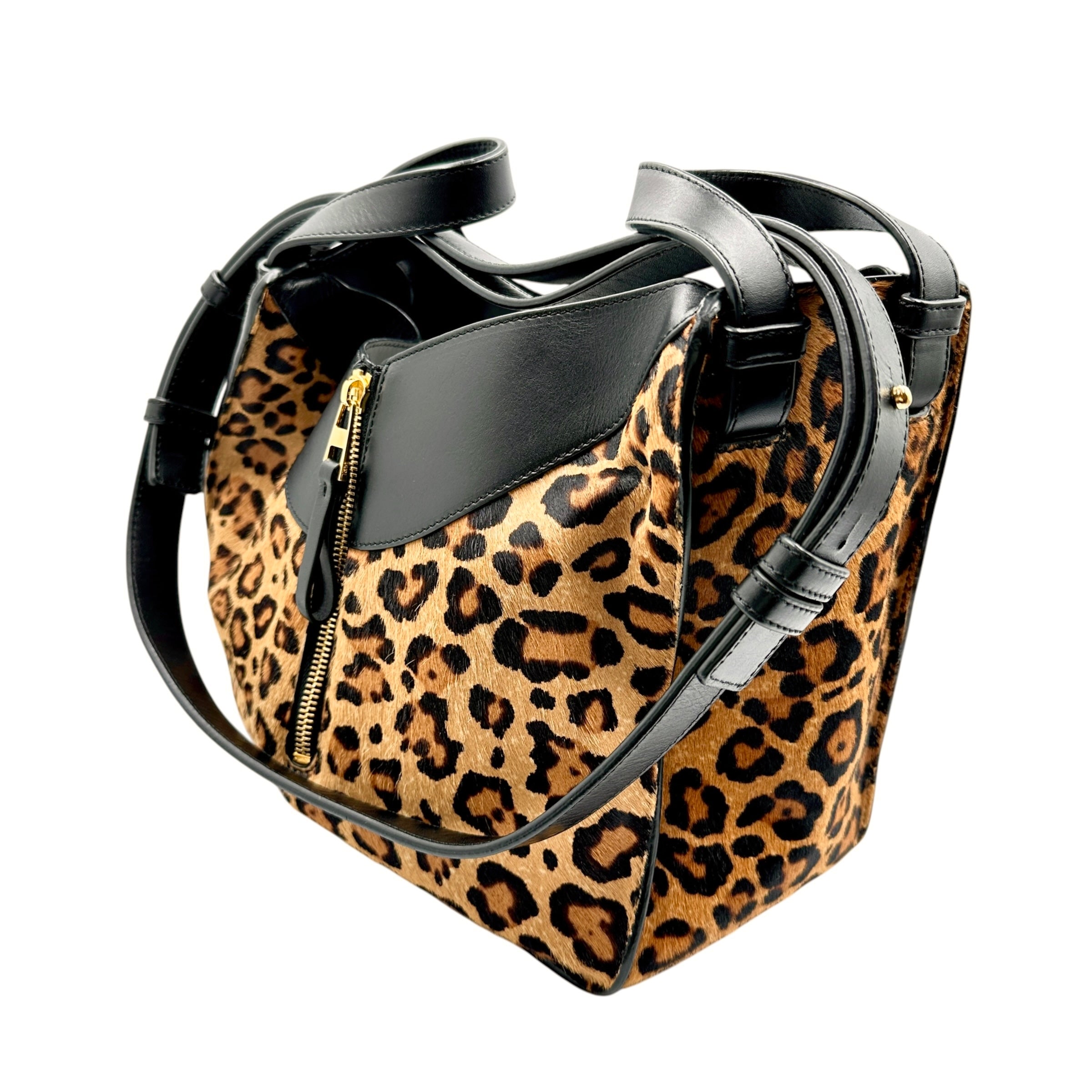 LOEWE ロエベ ハンモック ショルダーバッグ レオパード ハラコ