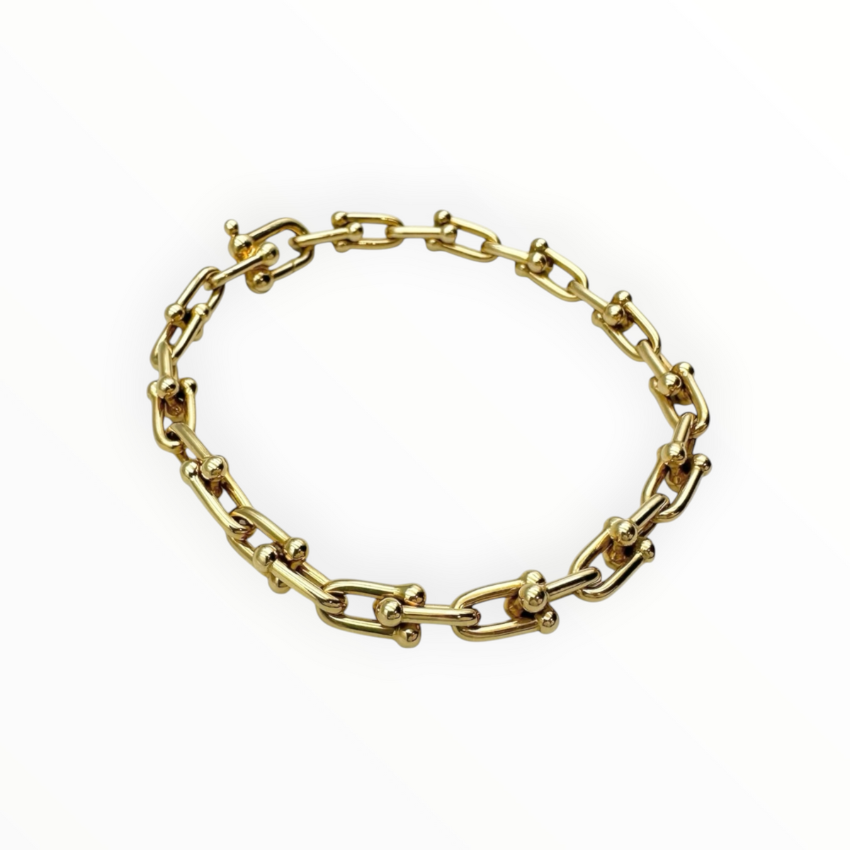 TIFFANY & Co. ティファニー ハードウェア スモールリンク ブレスレット K18YG
