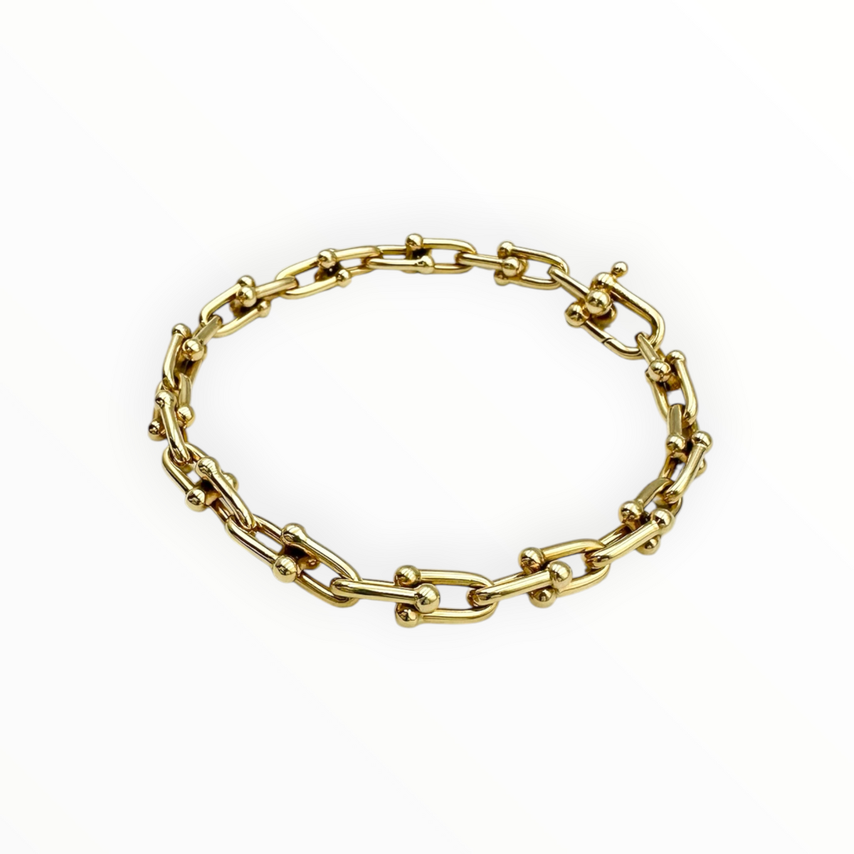 TIFFANY & Co. ティファニー ハードウェア スモールリンク ブレスレット K18YG