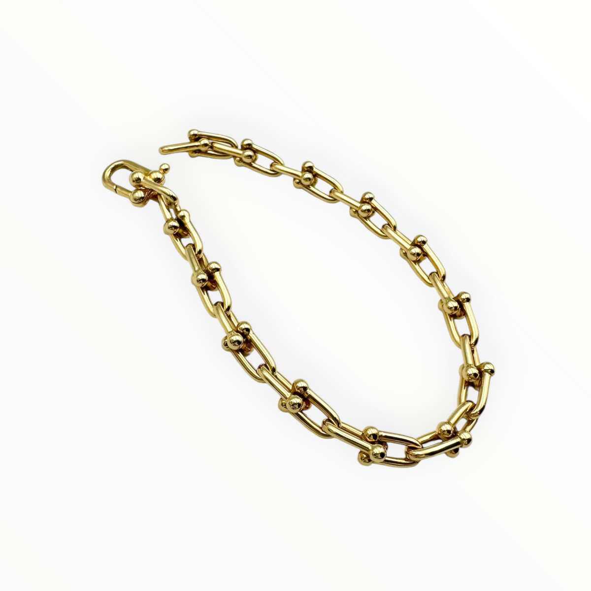 TIFFANY & Co. ティファニー ハードウェア スモールリンク ブレスレット K18YG