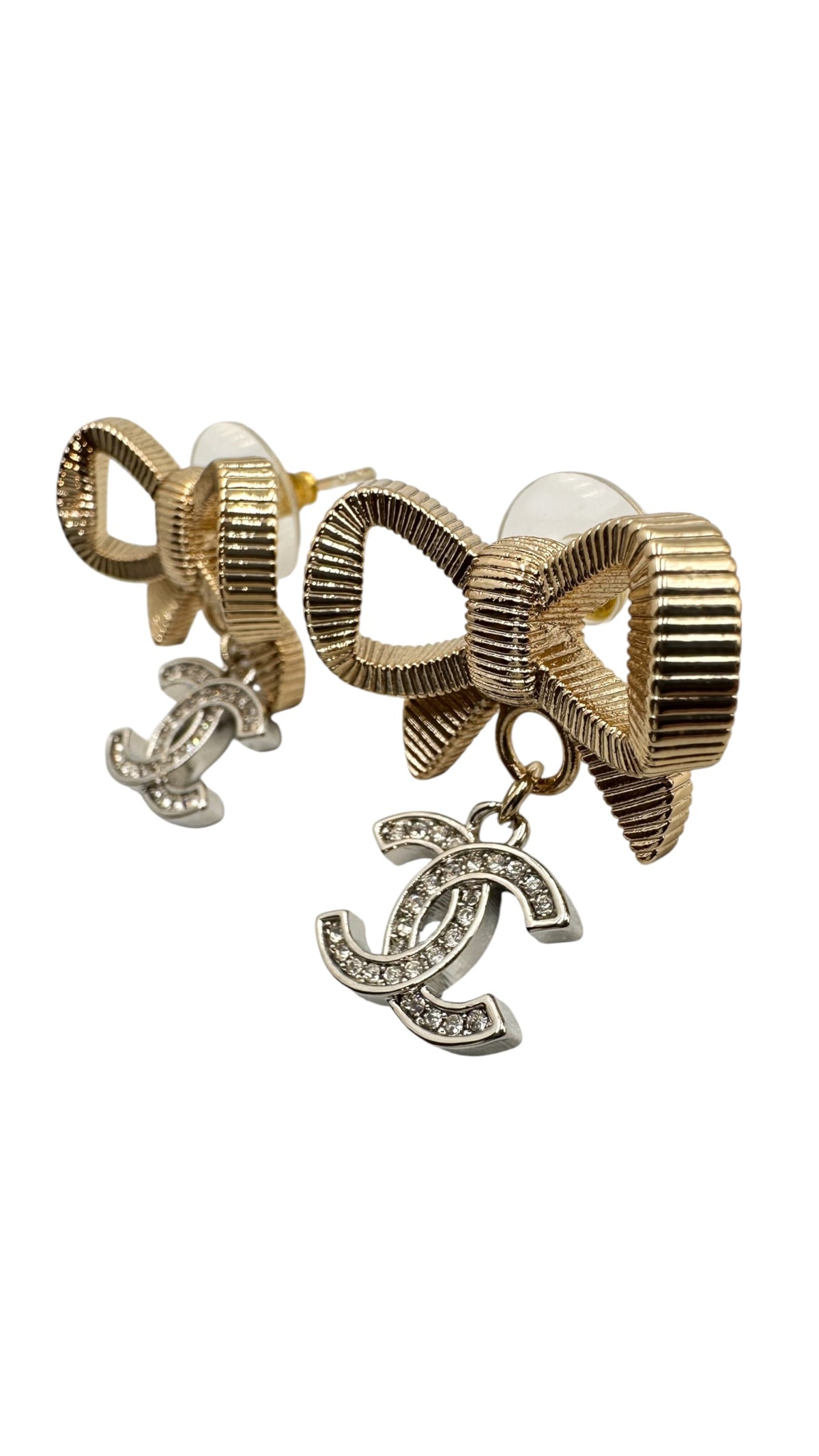 CHANEL シャネル B24K リボン ピアス