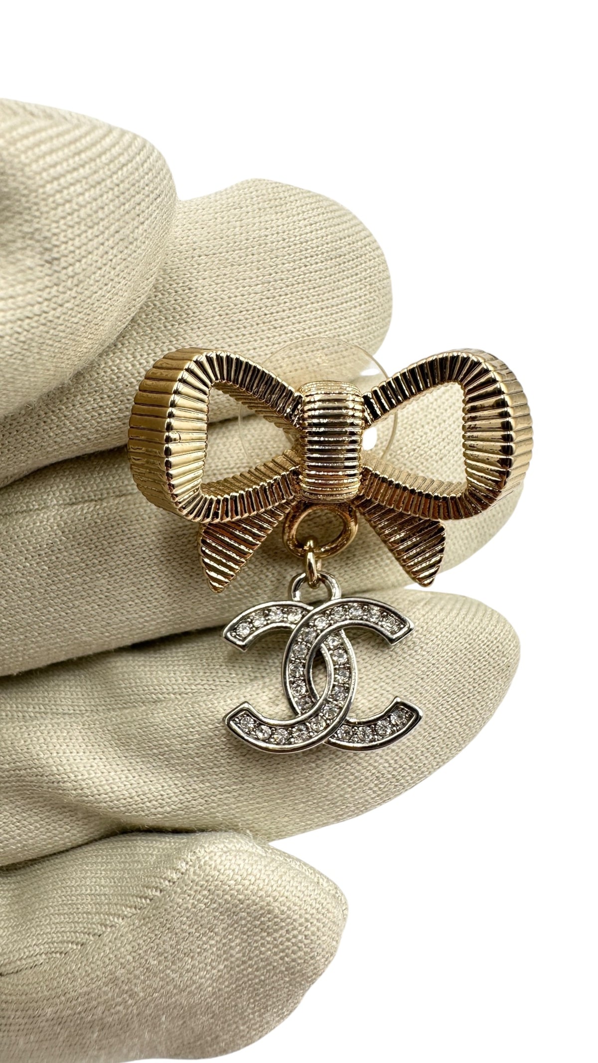 CHANEL シャネル B24K リボン ピアス