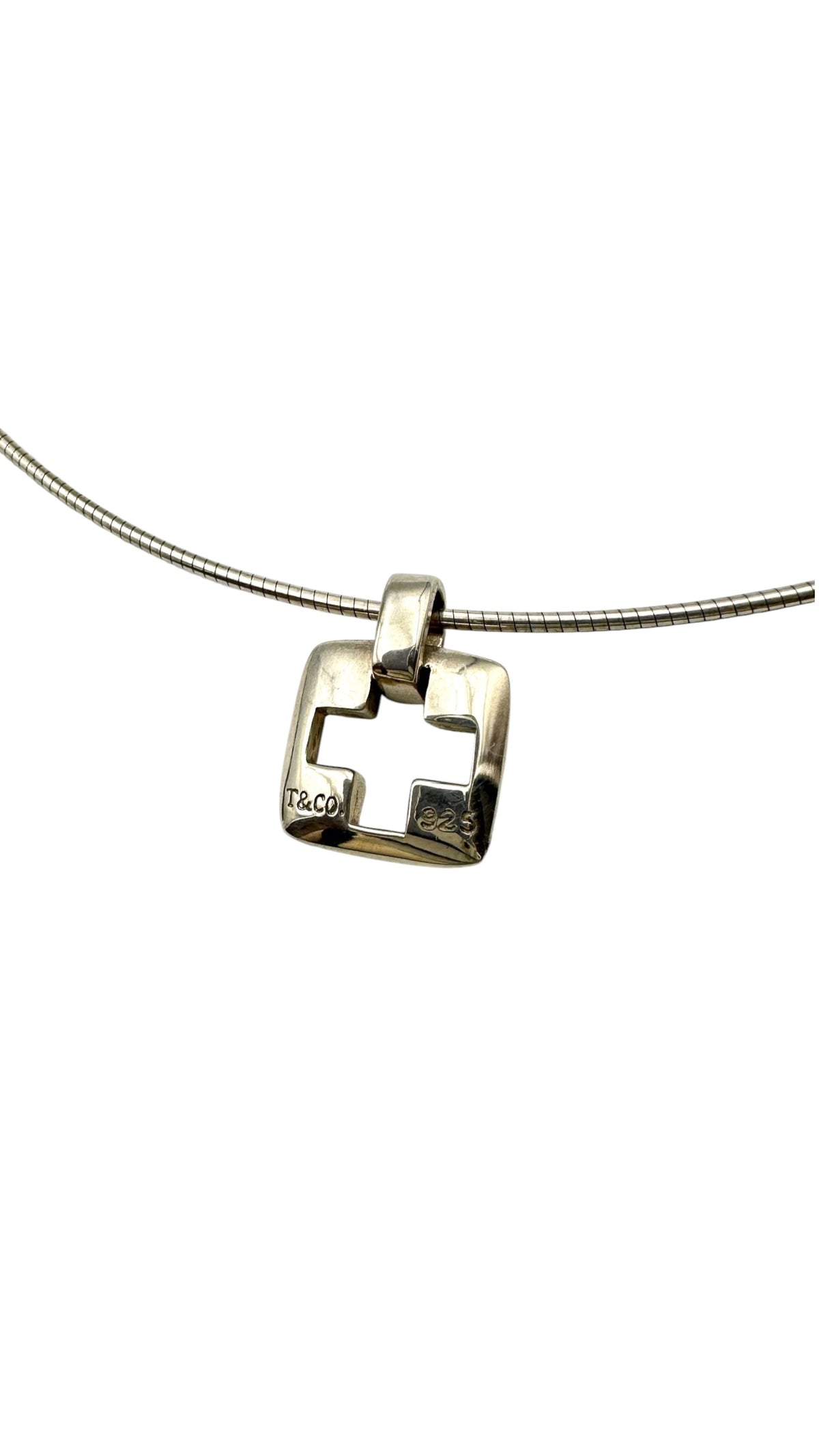TIFFANY & Co. ティファニー カットアウト クロス ワイヤーネックレス チョーカー