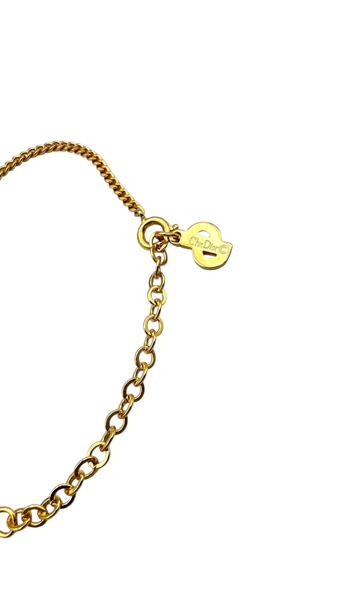 Christian Dior ディオール ゴールドネックレス ラインストーン