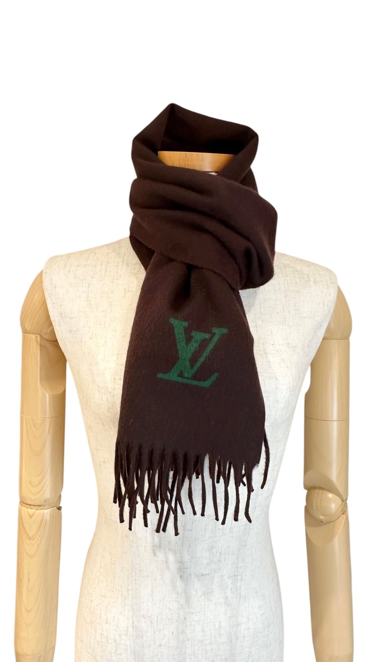 LOUIS VUITTON ルイ・ヴィトン エシャルプ ジェラム カシミヤマフラー ブラウン