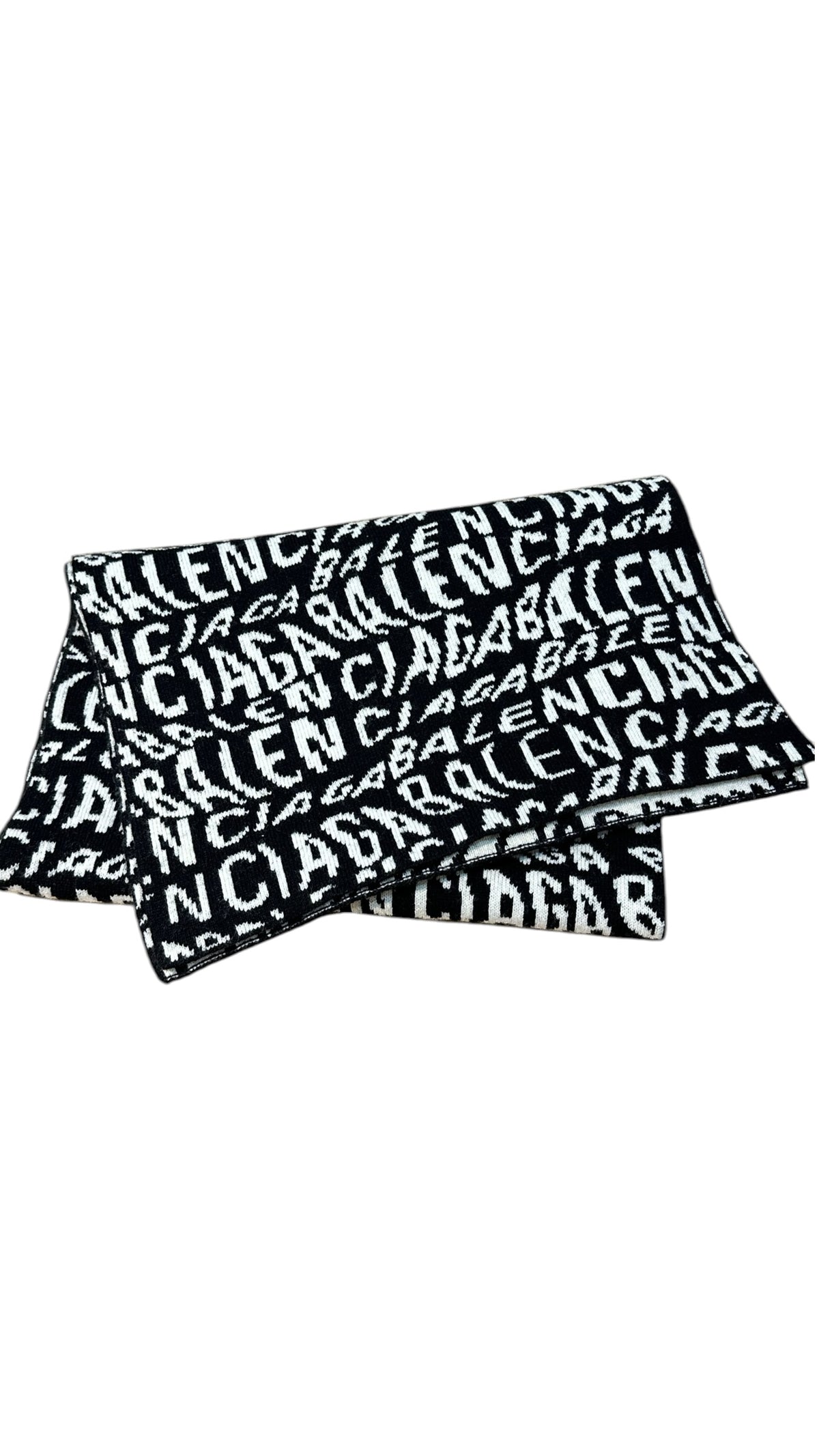 BALENCIAGA バレンシアガ 大判マフラー ロゴ