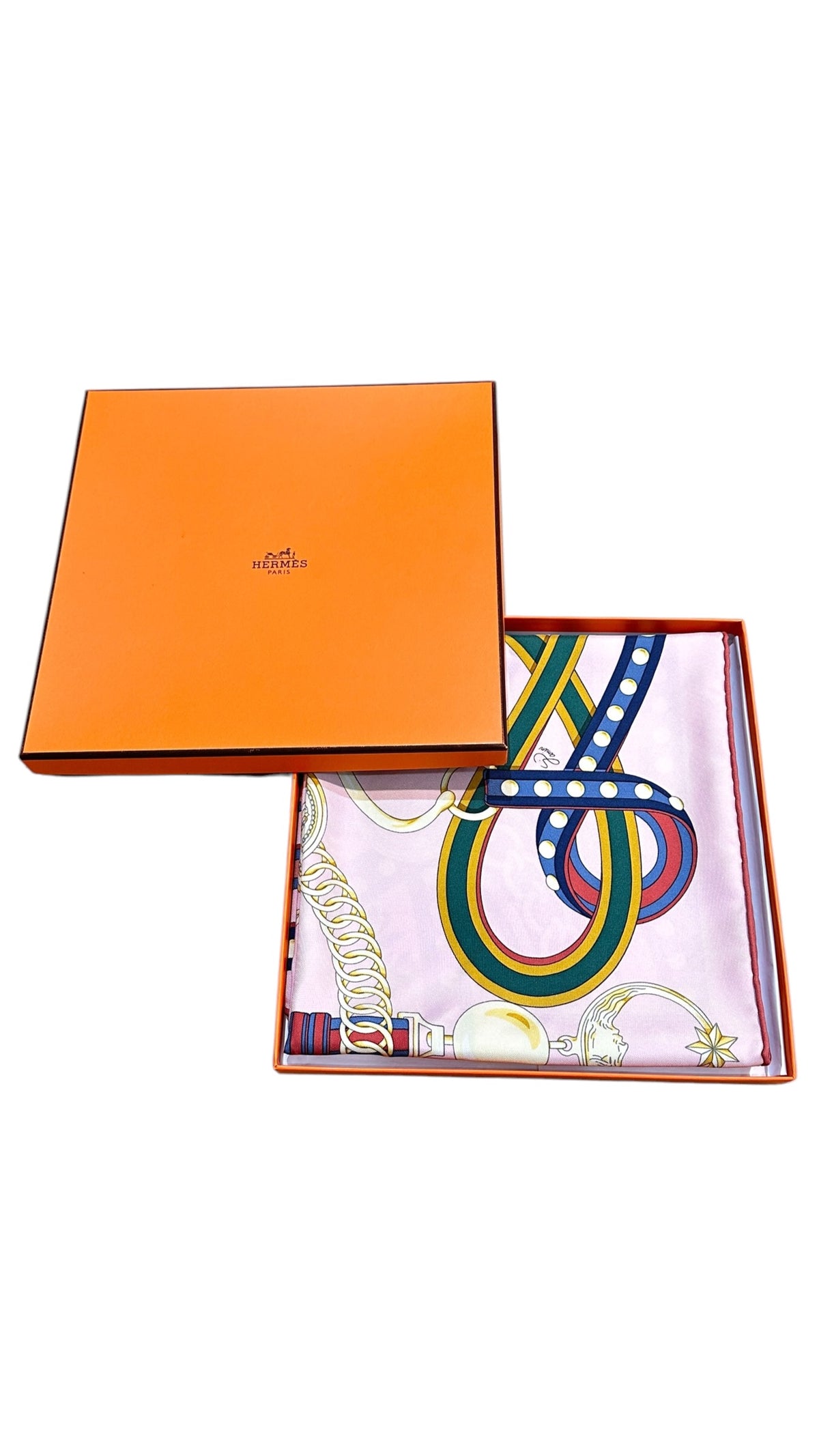 HERMES エルメス カレ90 グラン・トゥラララ ピンク