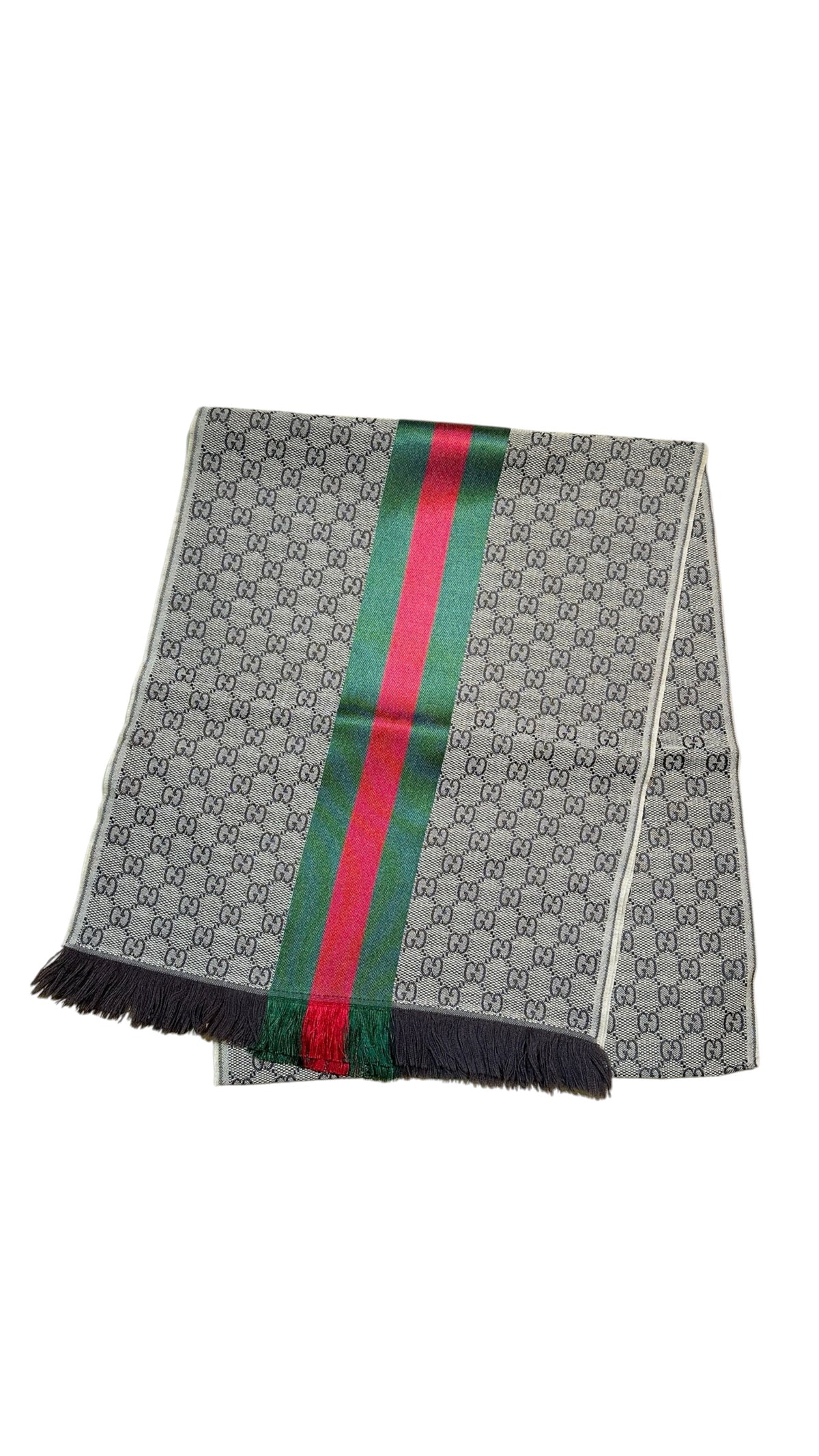 GUCCI グッチ シェリーライン ストール マフラー シルク