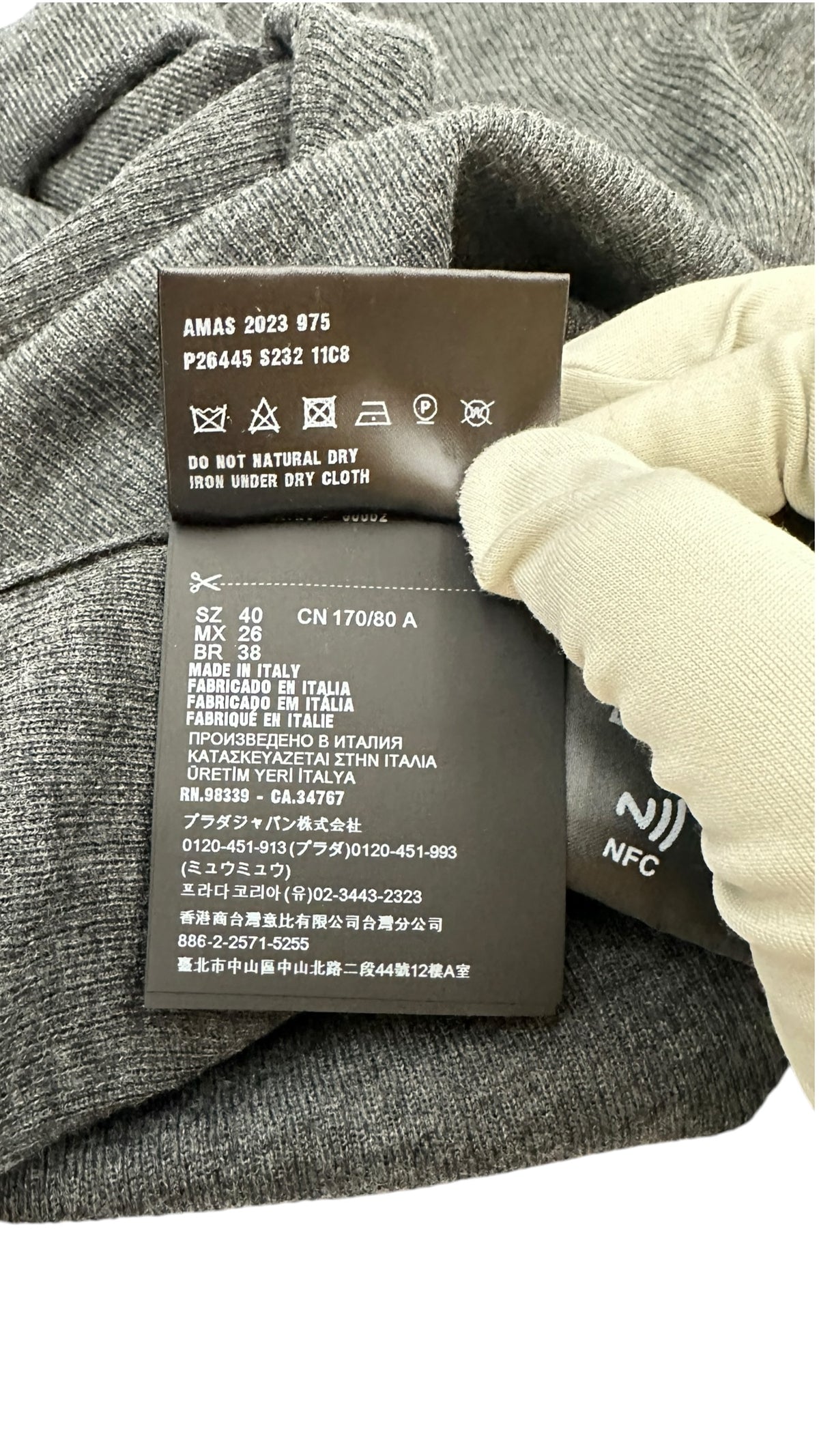 PRADA プラダ タートルニット グレー