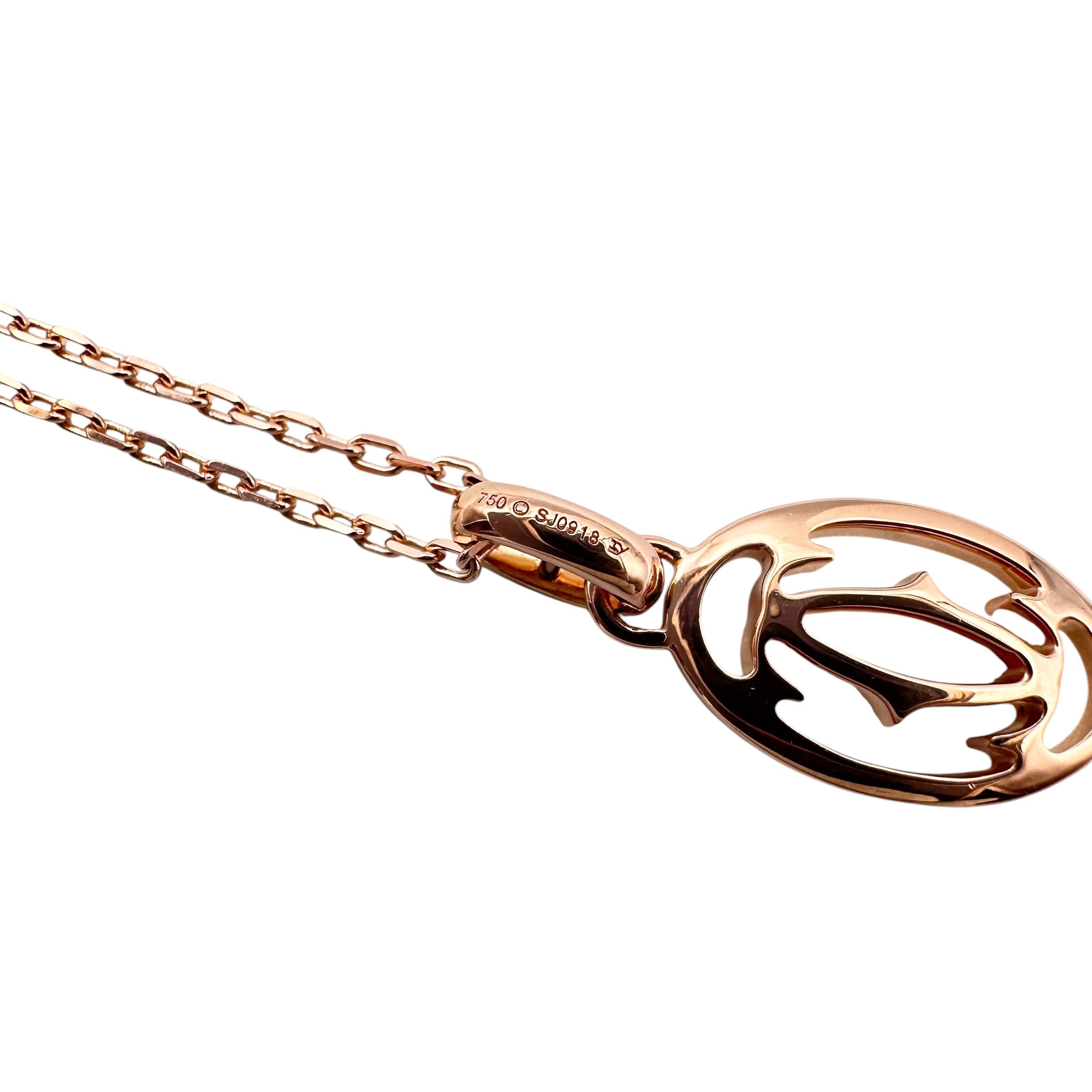 Cartier カルティエ ロゴ ドゥーブルC ダイヤ ネックレス
