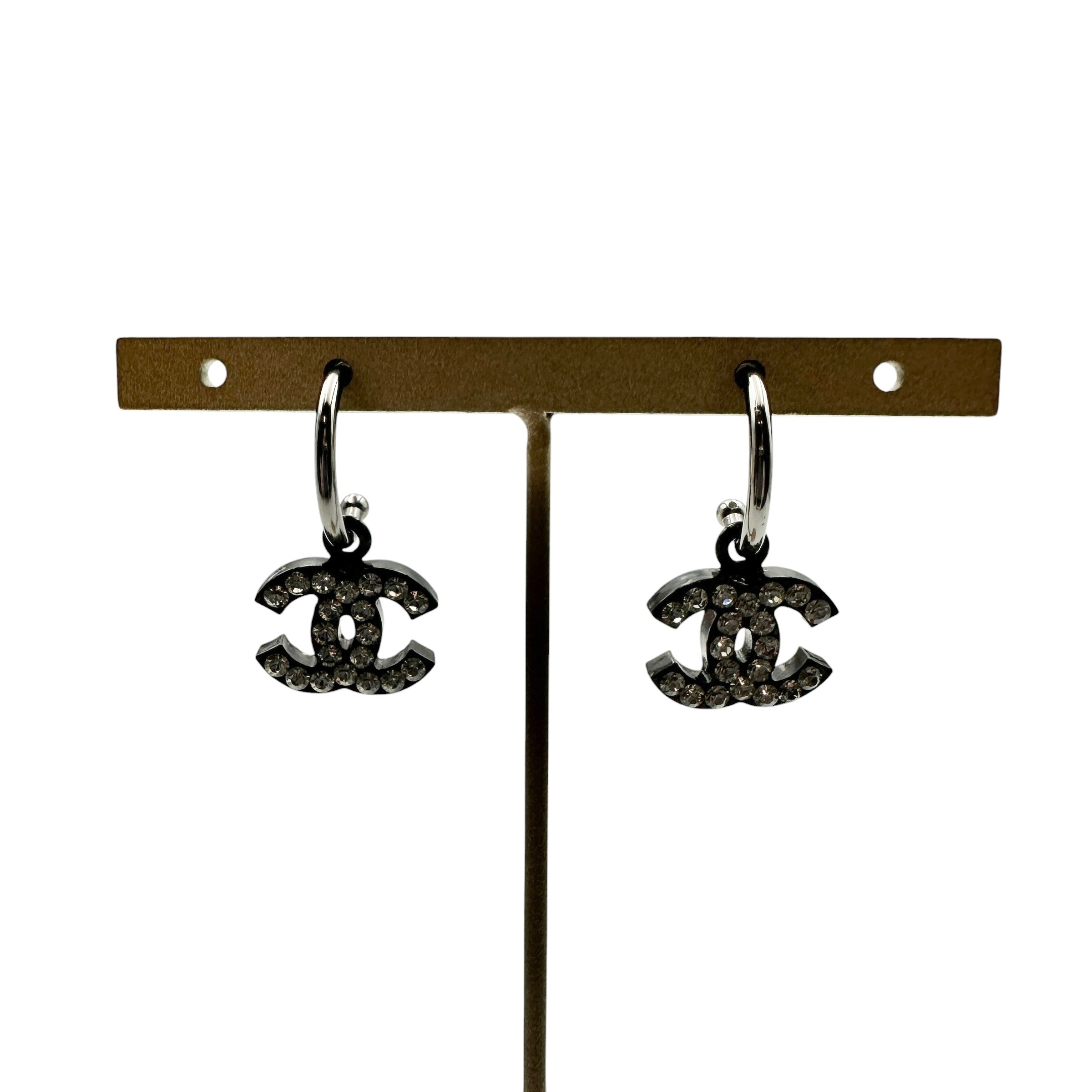 CHANEL シャネル 05A ココマーク ラインストーン ピアス