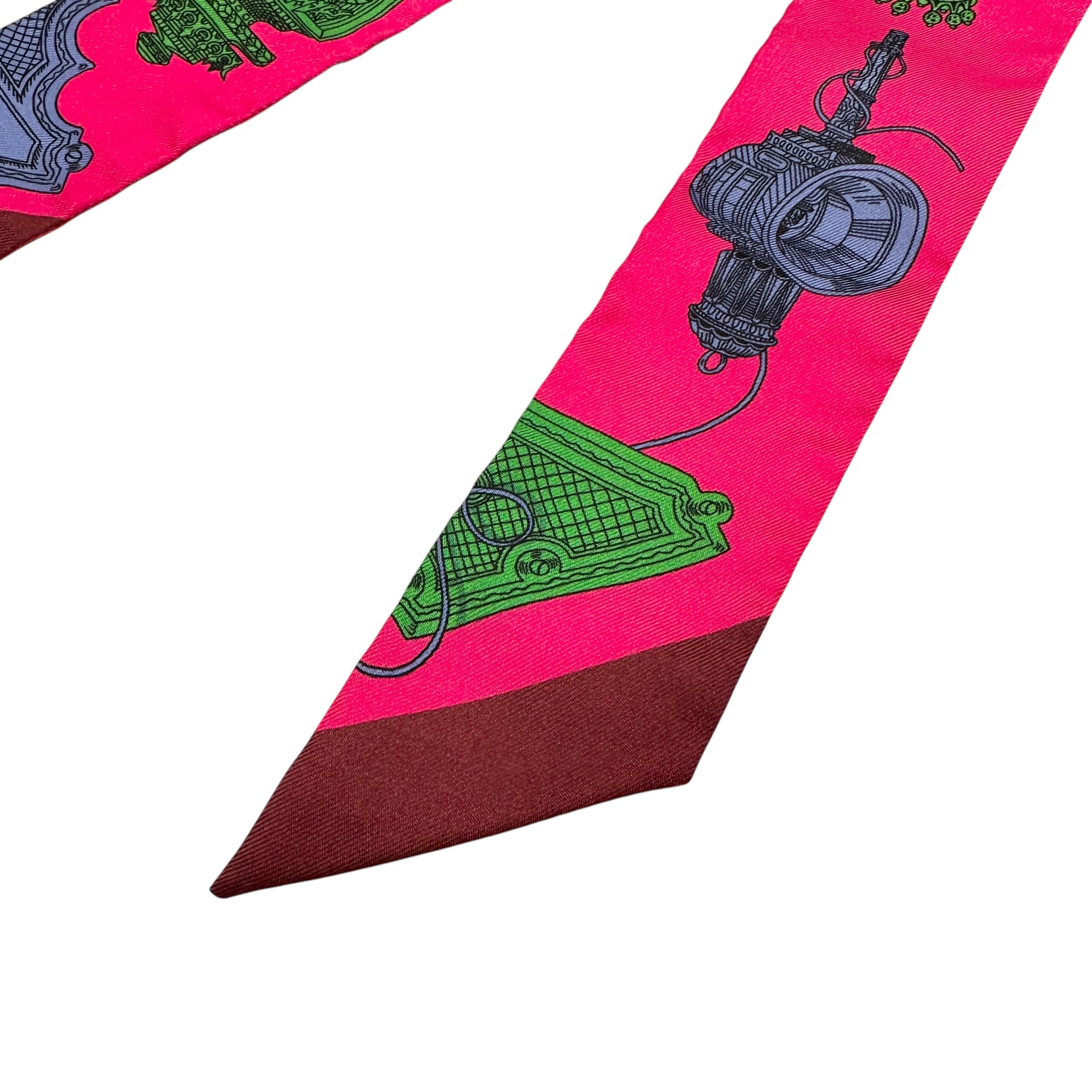 HERMES エルメス ツイリー メルヴェイユーズ ランタン 街灯 スカーフ リボン