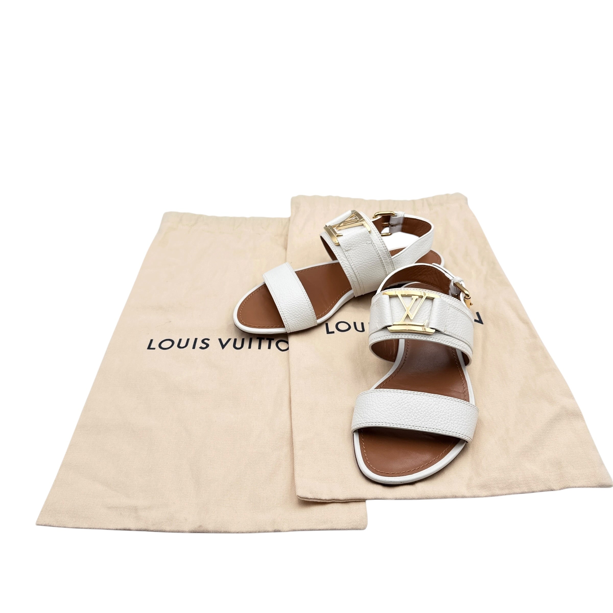 LOUIS VUITTON ルイ・ヴィトン ロゴプレート フラットサンダル