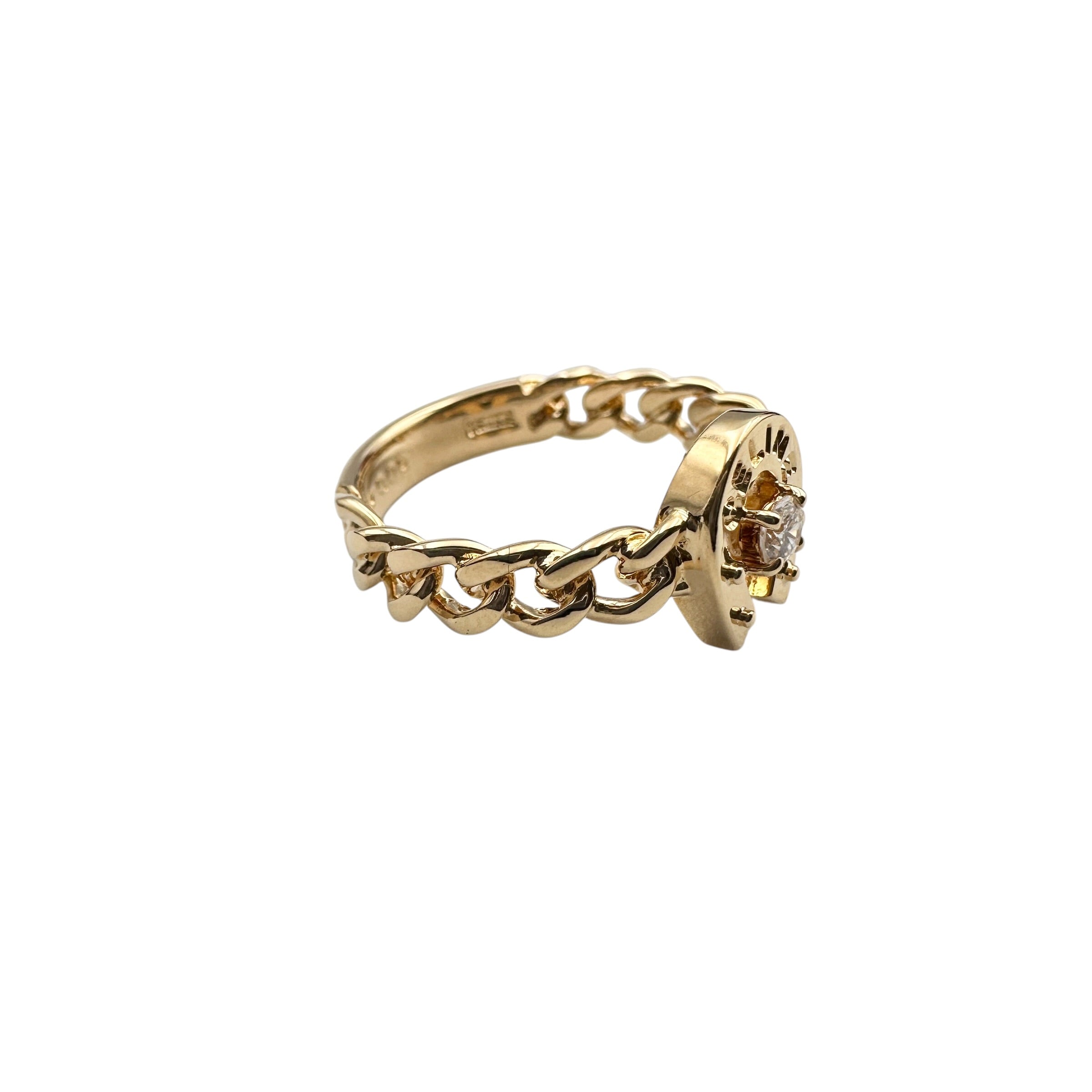 CELINE セリーヌ ダイヤリング K18 #52 0.09ct