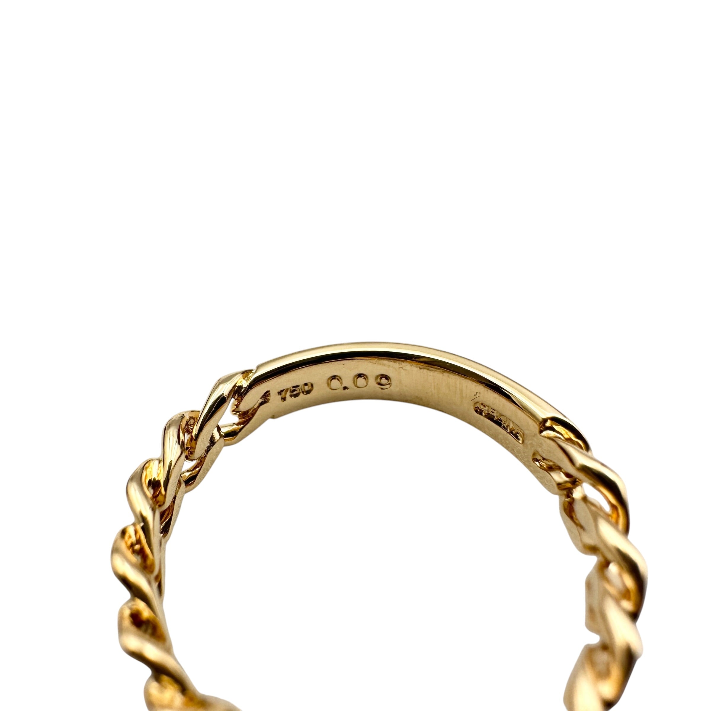 CELINE セリーヌ ダイヤリング K18 #52 0.09ct