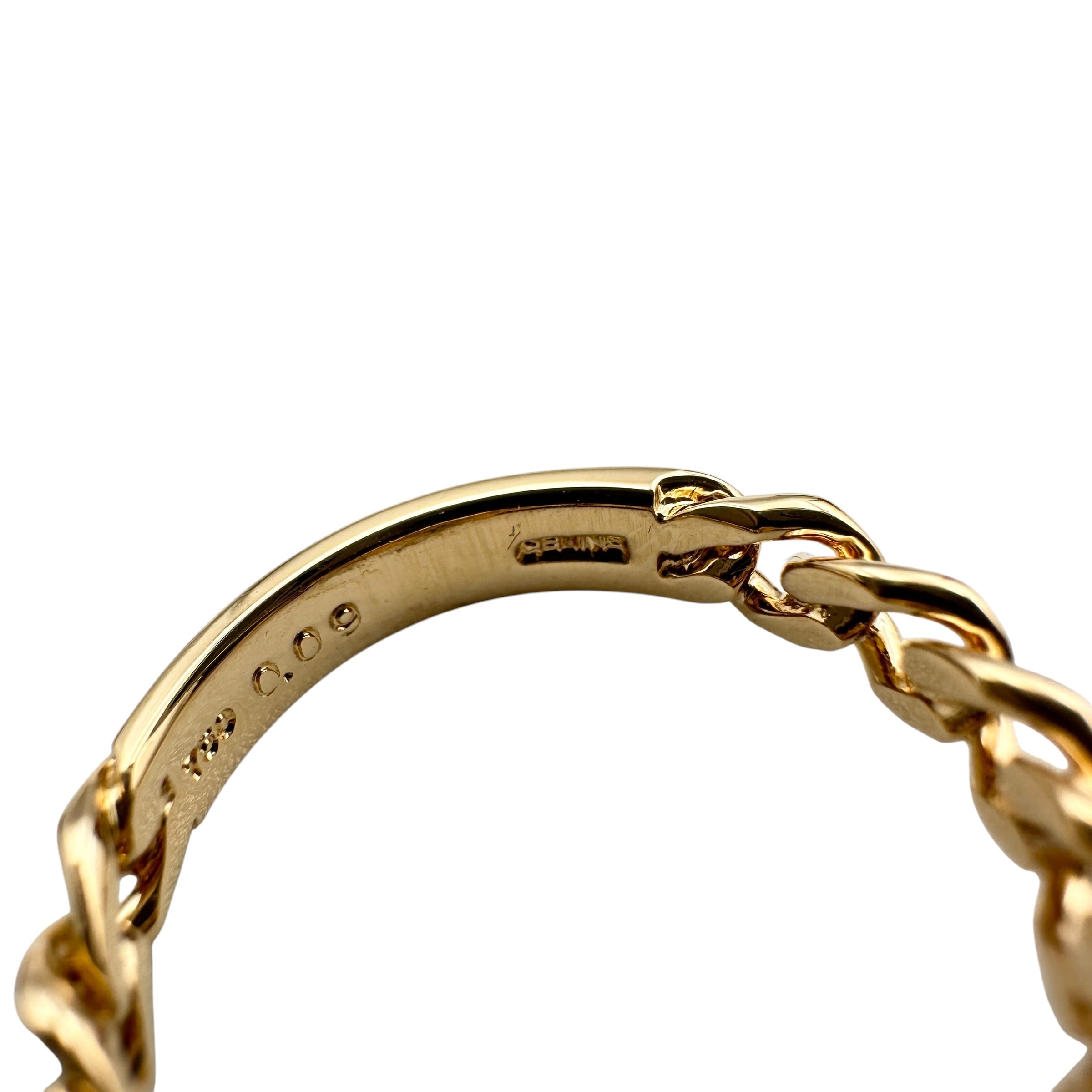 CELINE セリーヌ ダイヤリング K18 #52 0.09ct