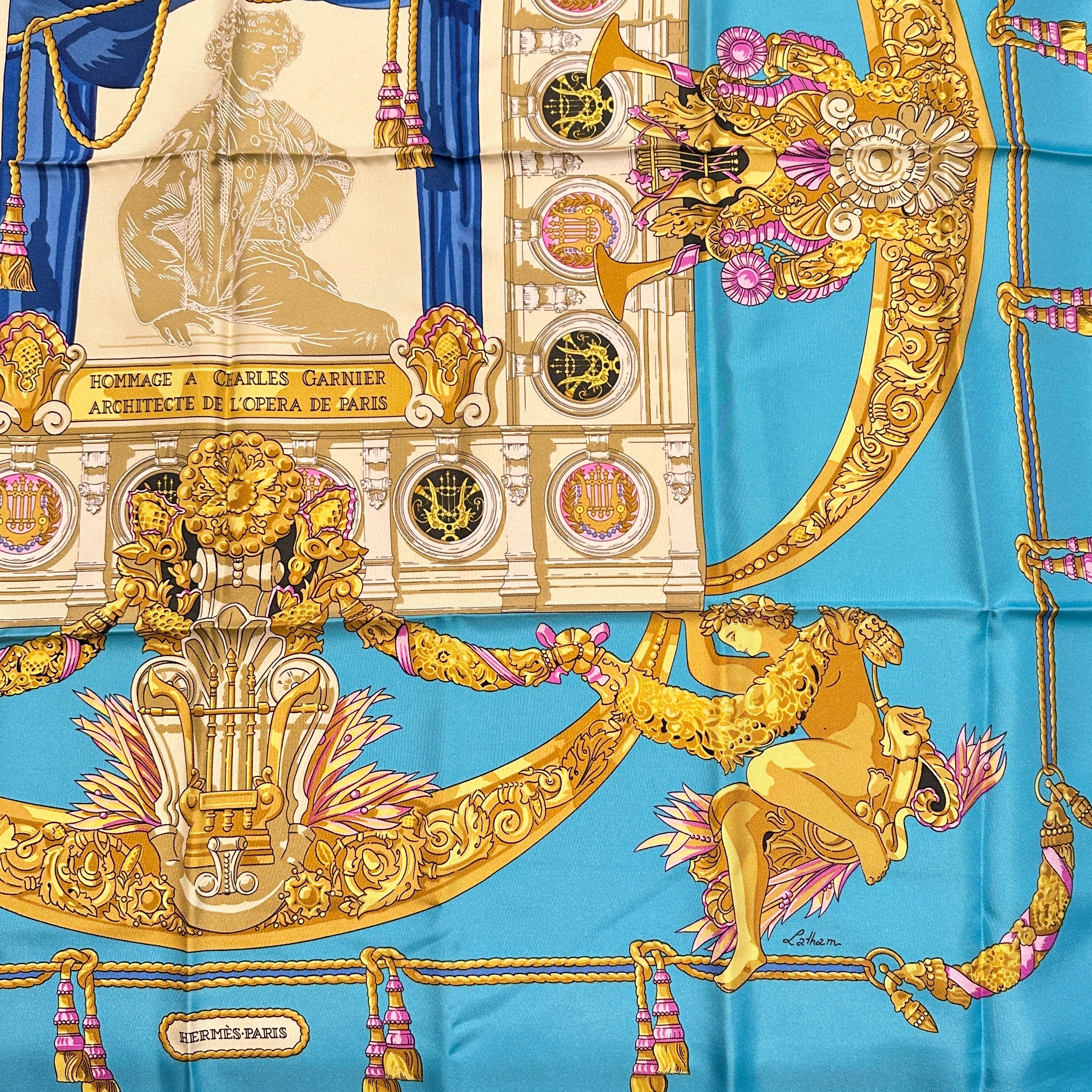 HERMES エルメス カレ90 シャルル ガルニエへの賛辞